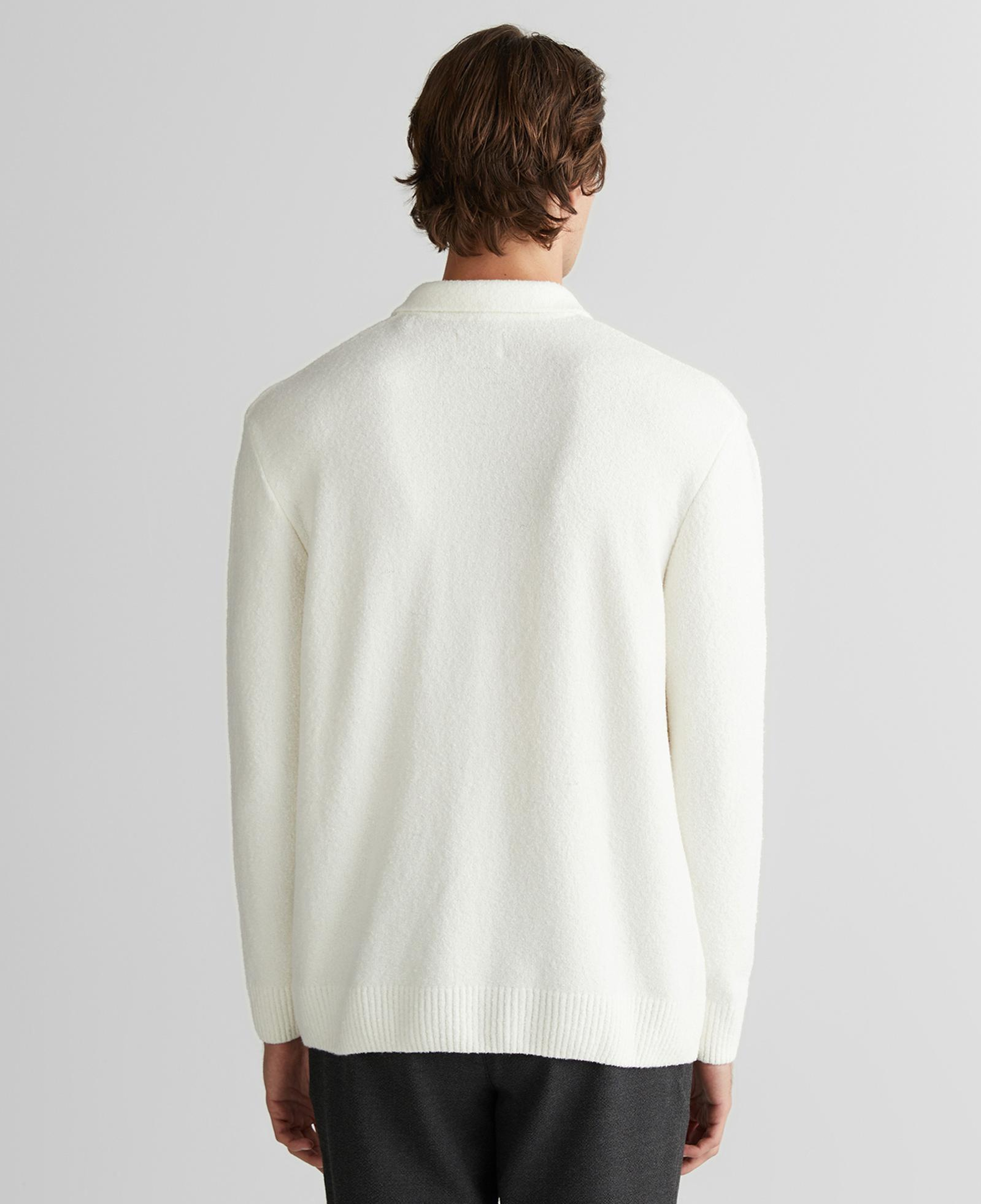 GANT Erkek Beyaz Relaxed Fit Fermuarlı Triko