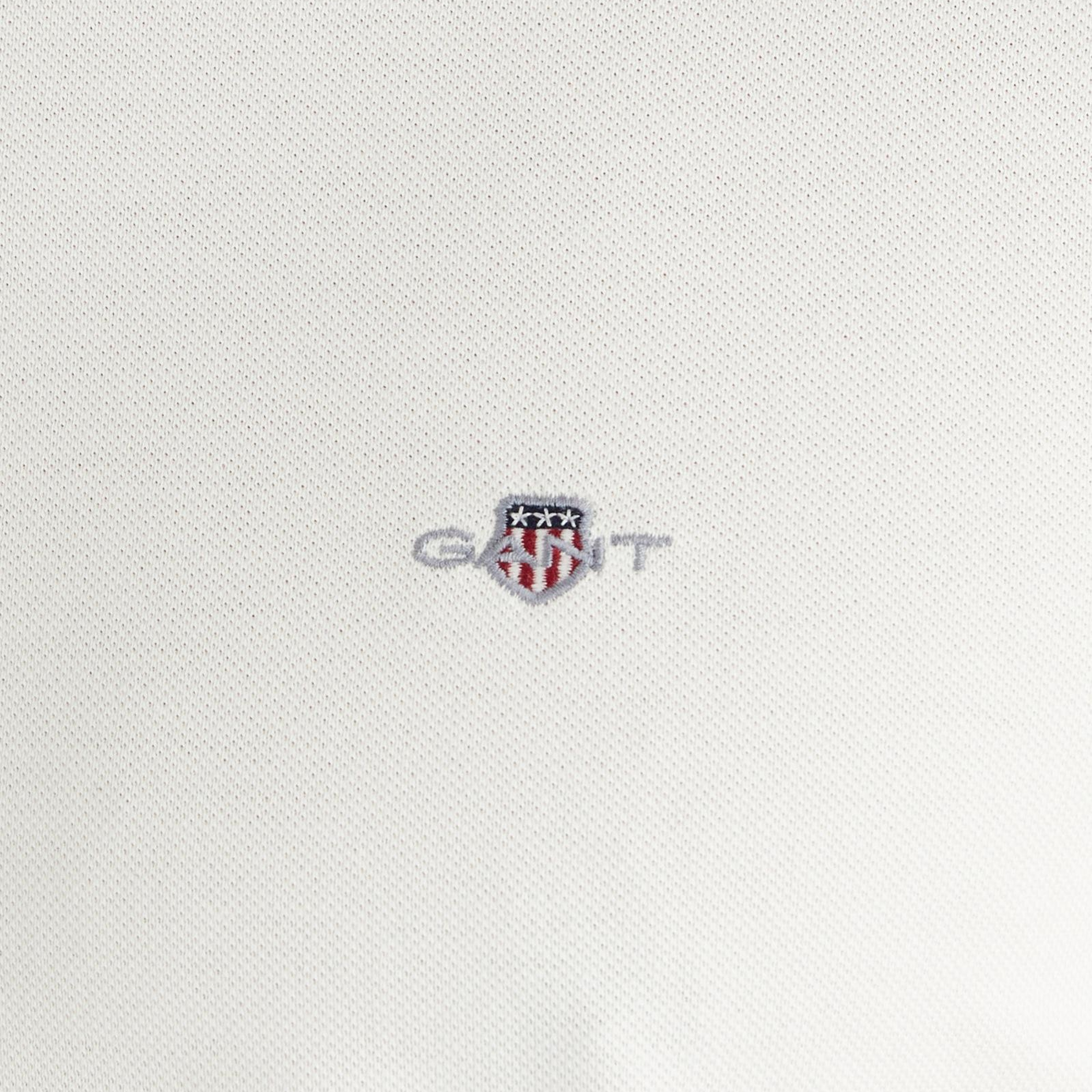 GANT Erkek Beyaz Regular Fit Bisiklet Yaka T-Shirt