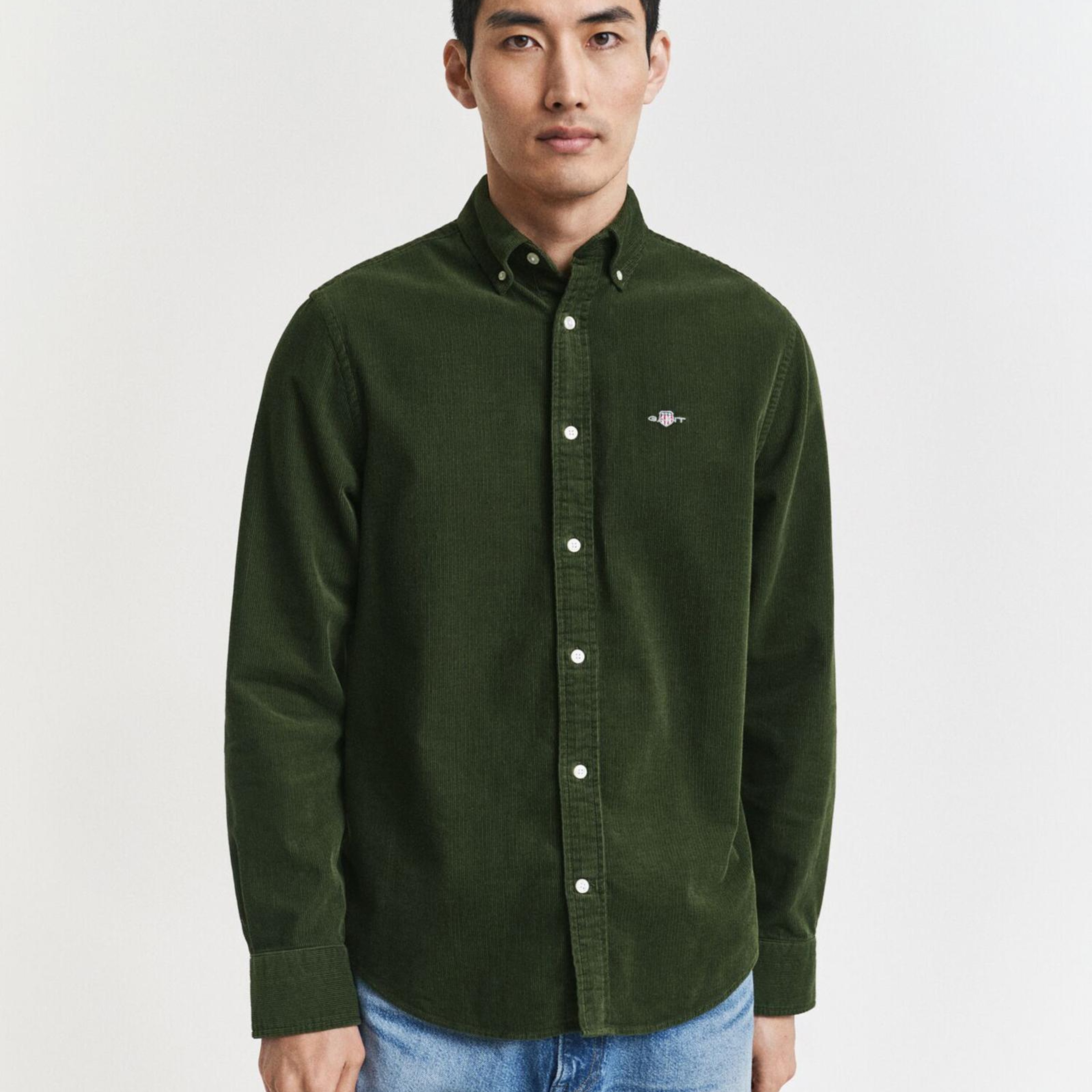 GANT Erkek Haki Regular Fit Düğmeli Gömlek