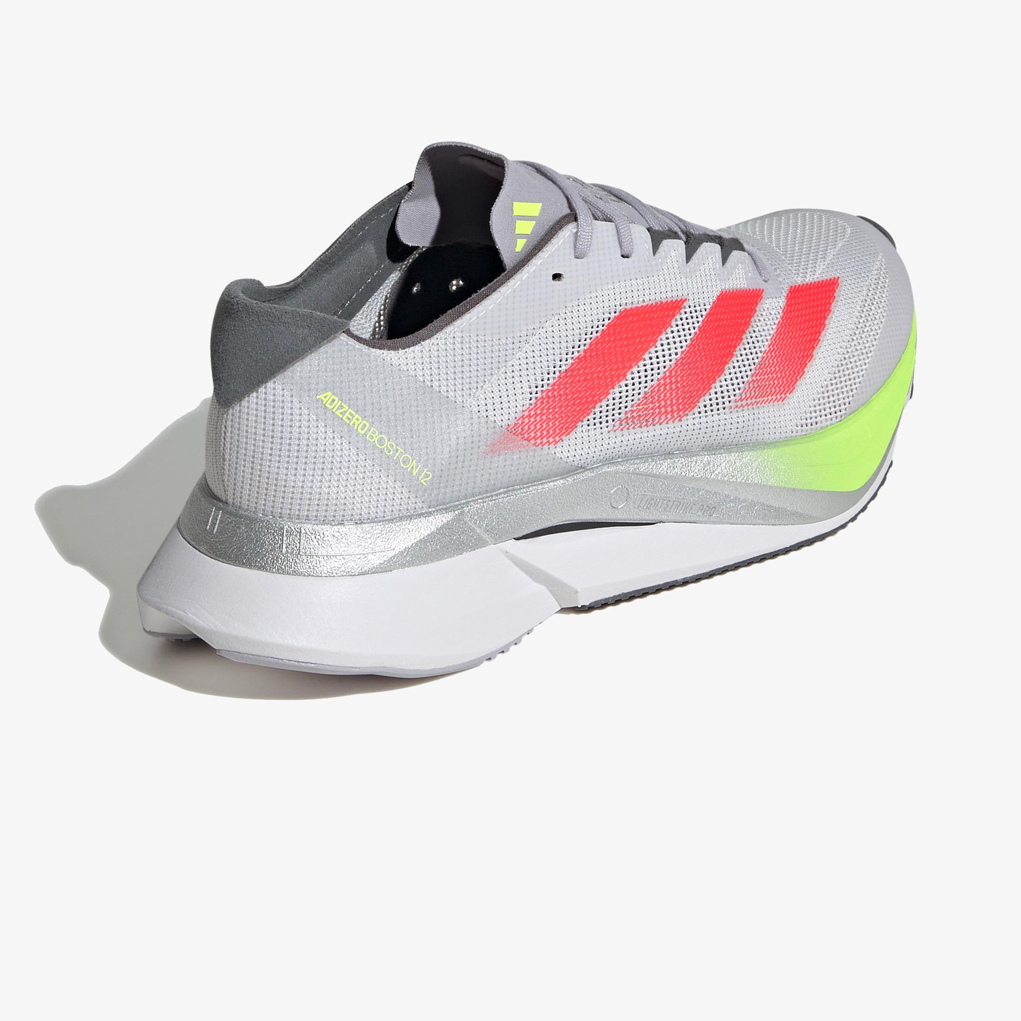 adidas Adizero Boston 12 Kadın Gri Koşu Ayakkabısı