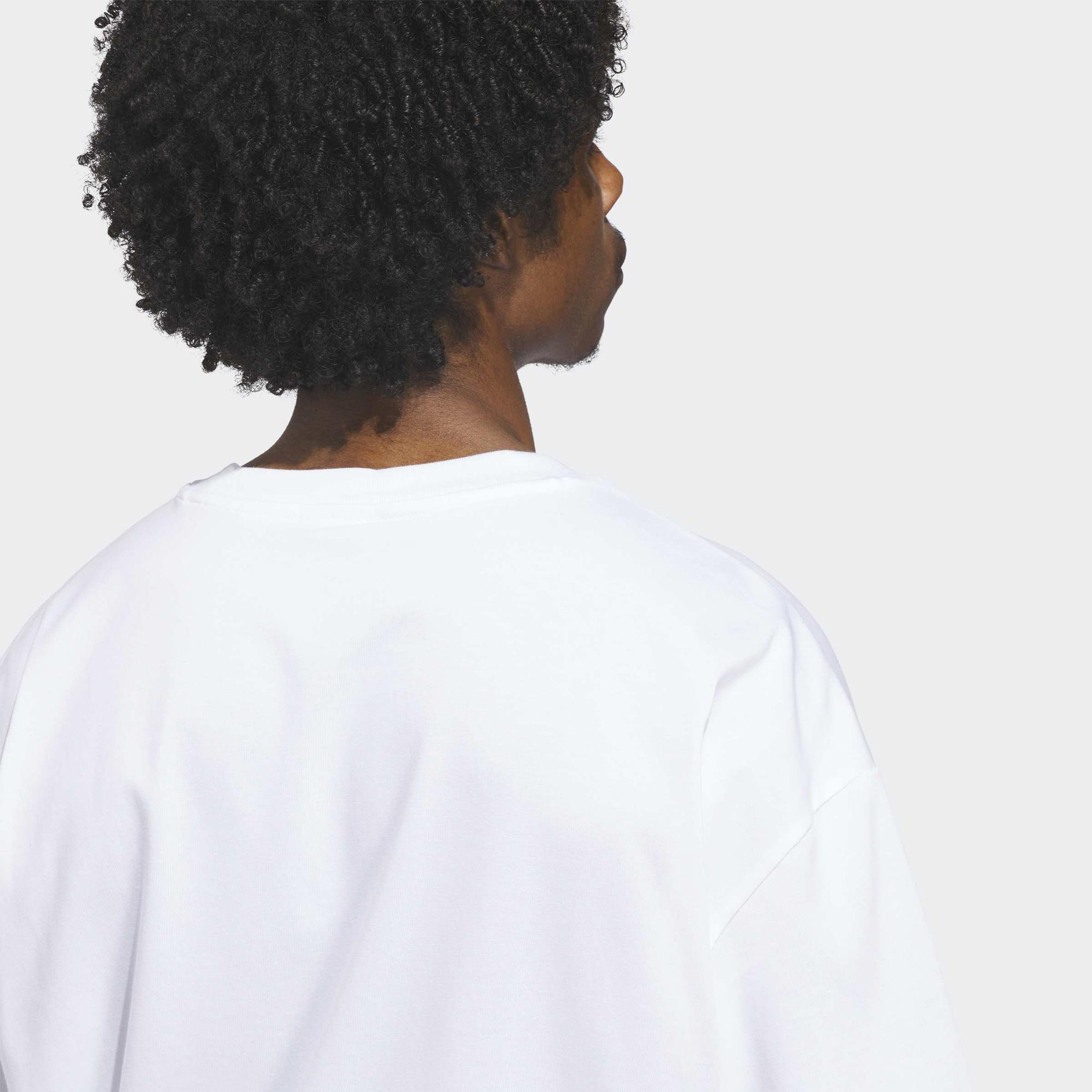 adidas Anthony Edwards World Of 5 Erkek Beyaz Basketbol T-Shirt