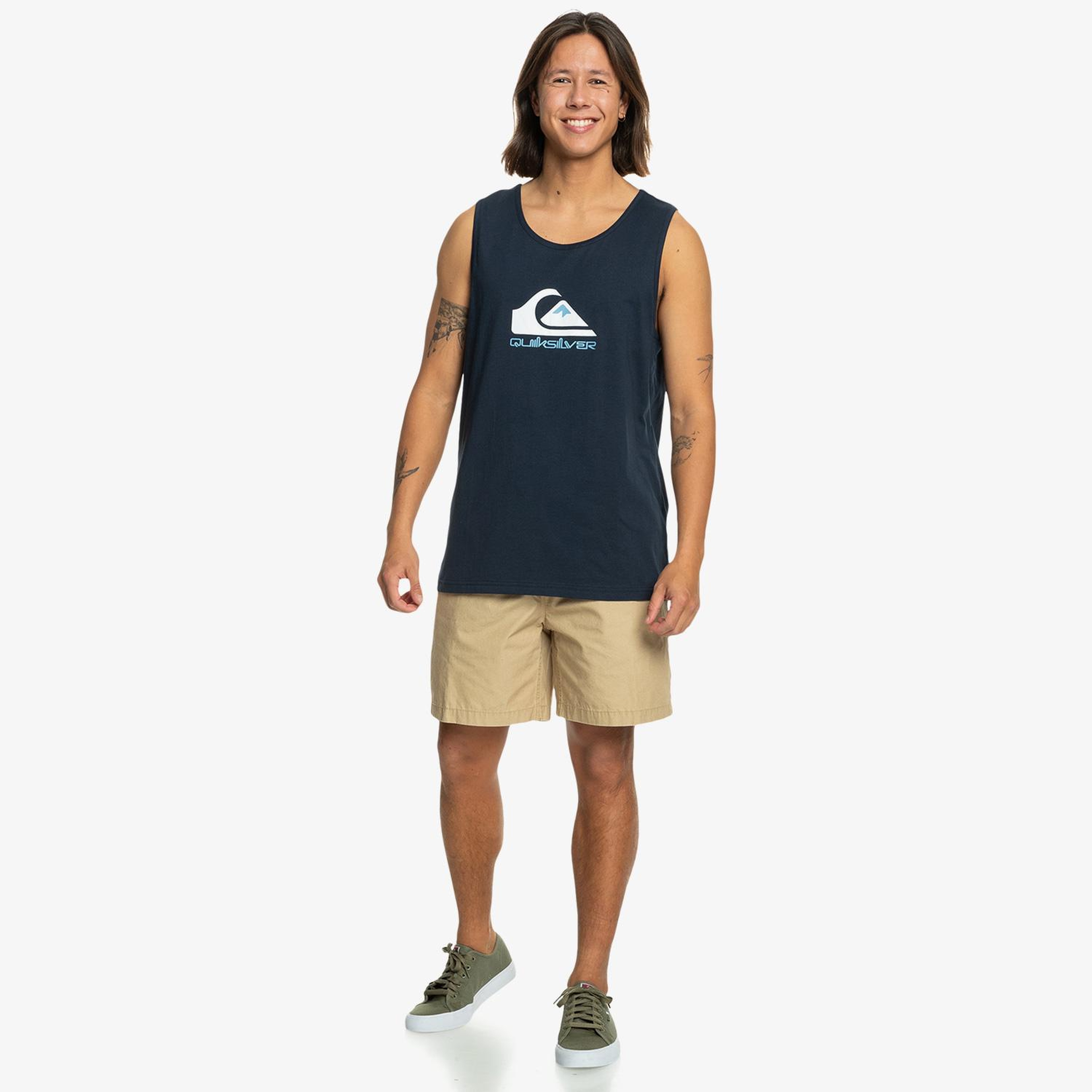 Quiksilver Camp Logo Tank Erkek Lacivert Günlük Atlet
