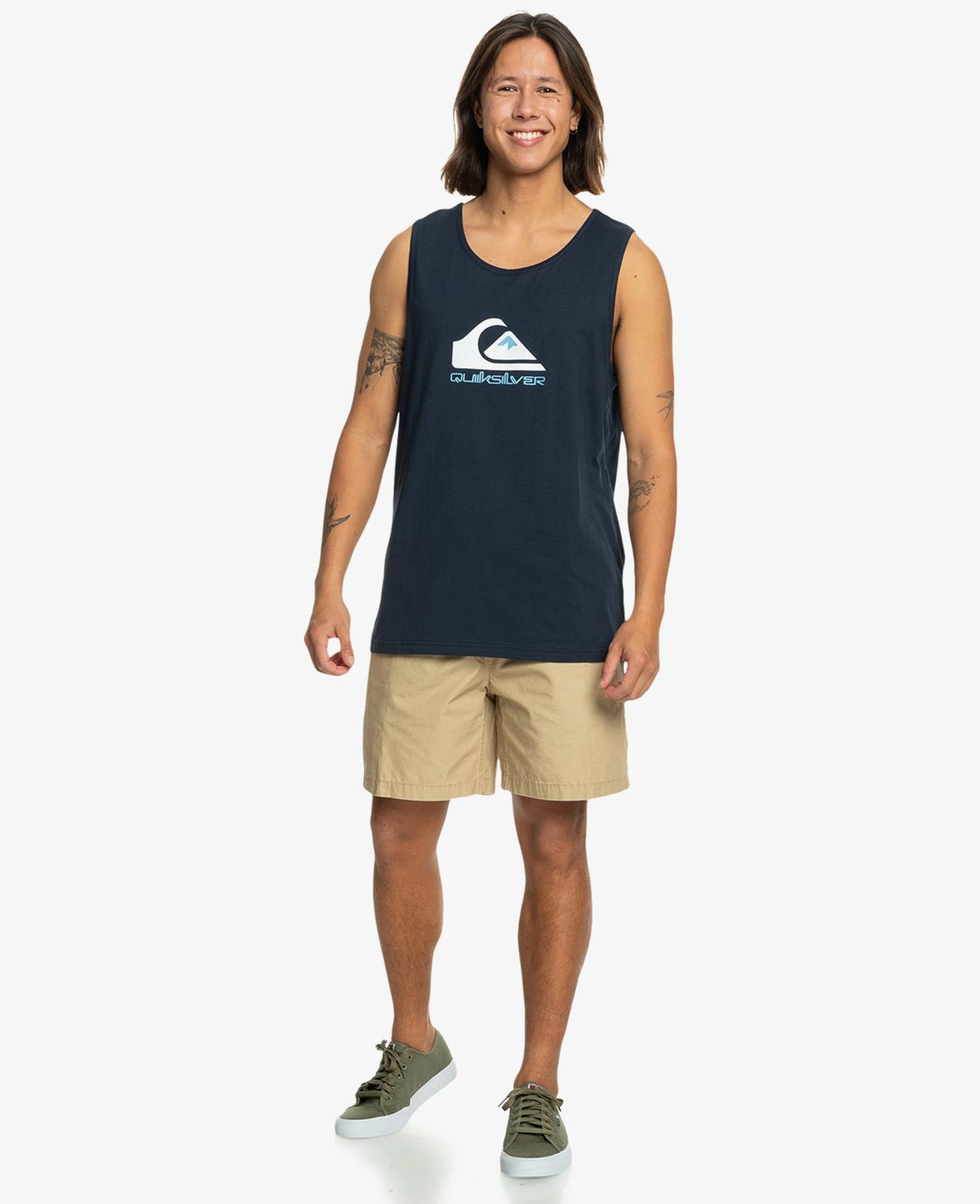Quiksilver Camp Logo Tank Erkek Lacivert Günlük Atlet