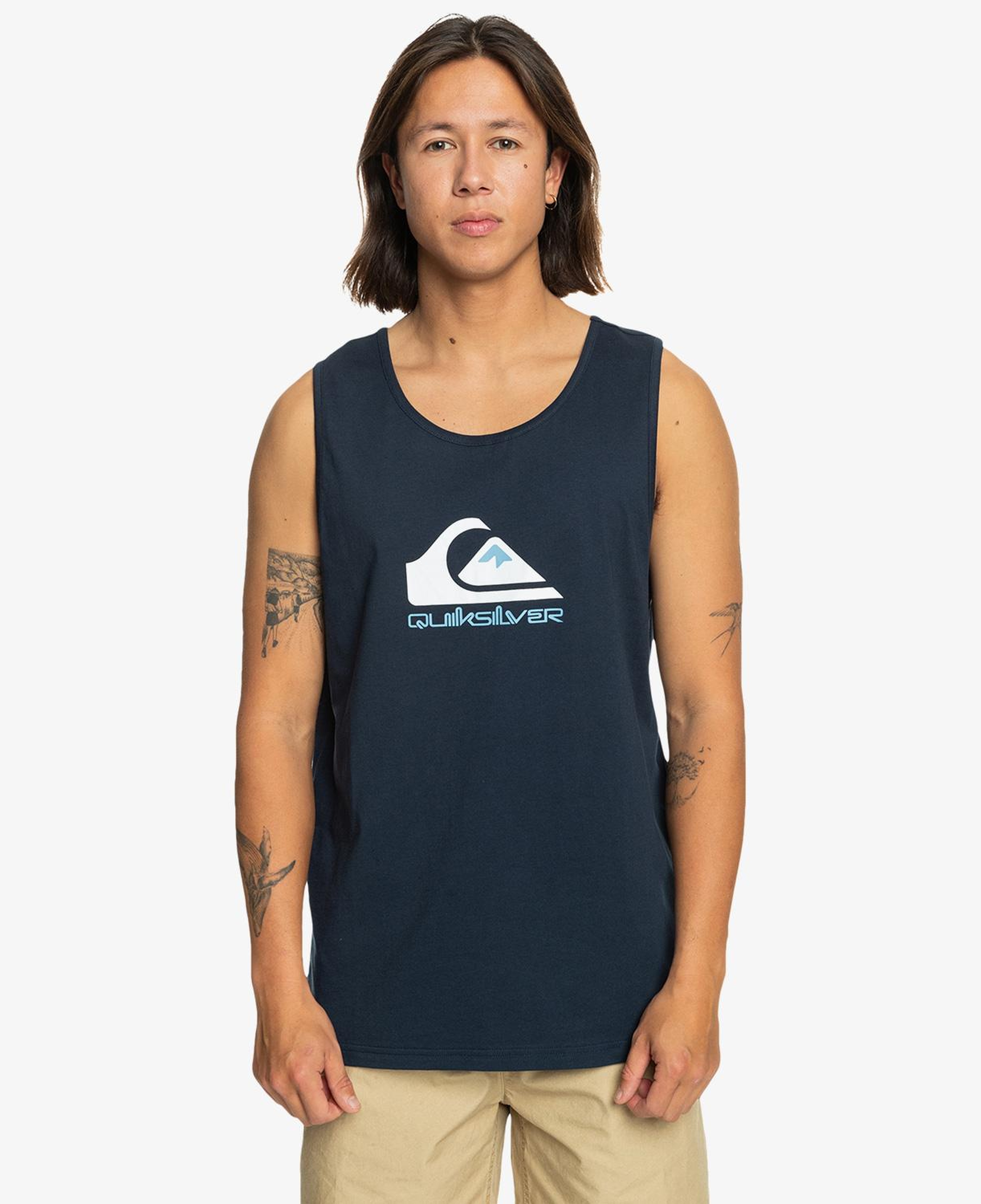Quiksilver Camp Logo Tank Erkek Lacivert Günlük Atlet