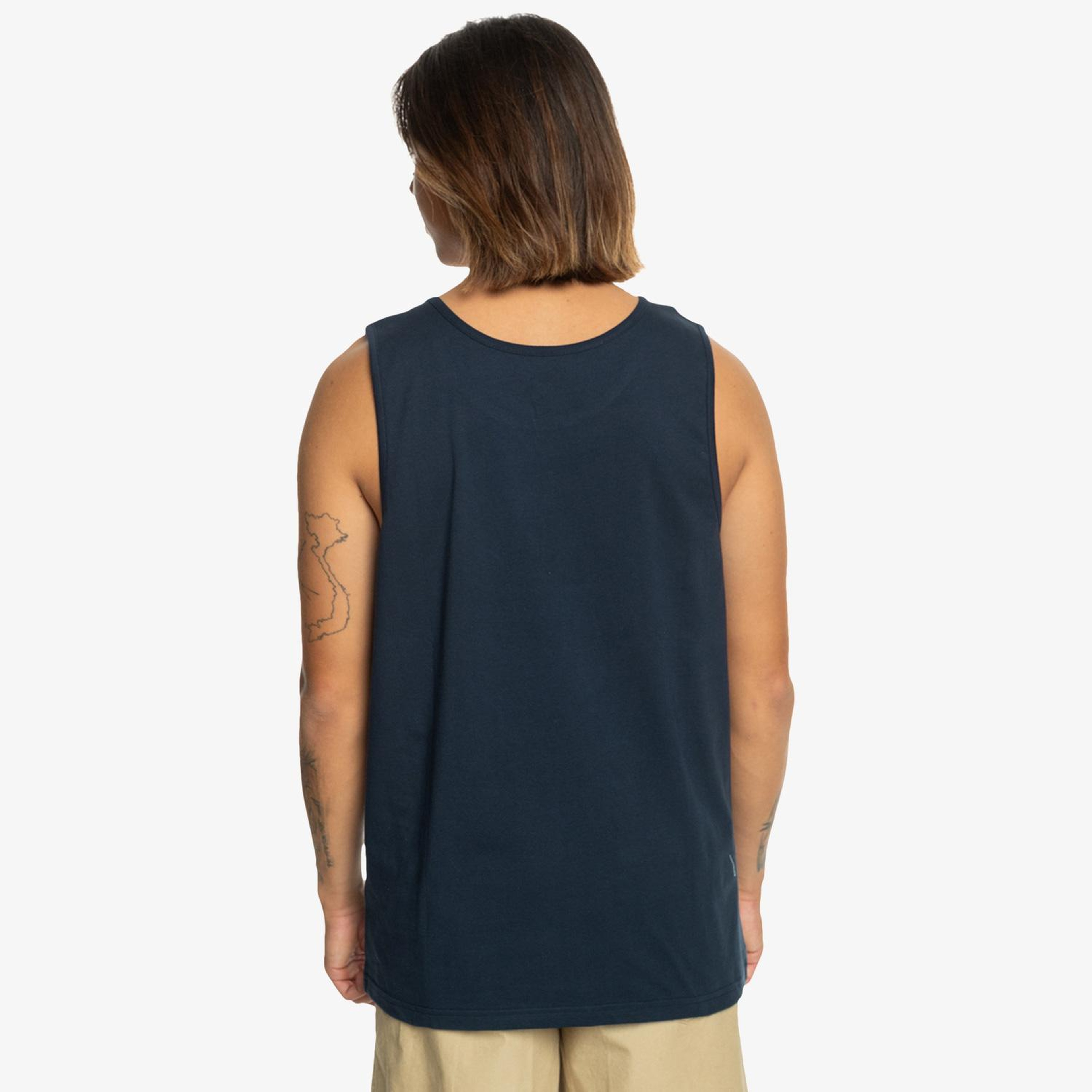 Quiksilver Camp Logo Tank Erkek Lacivert Günlük Atlet