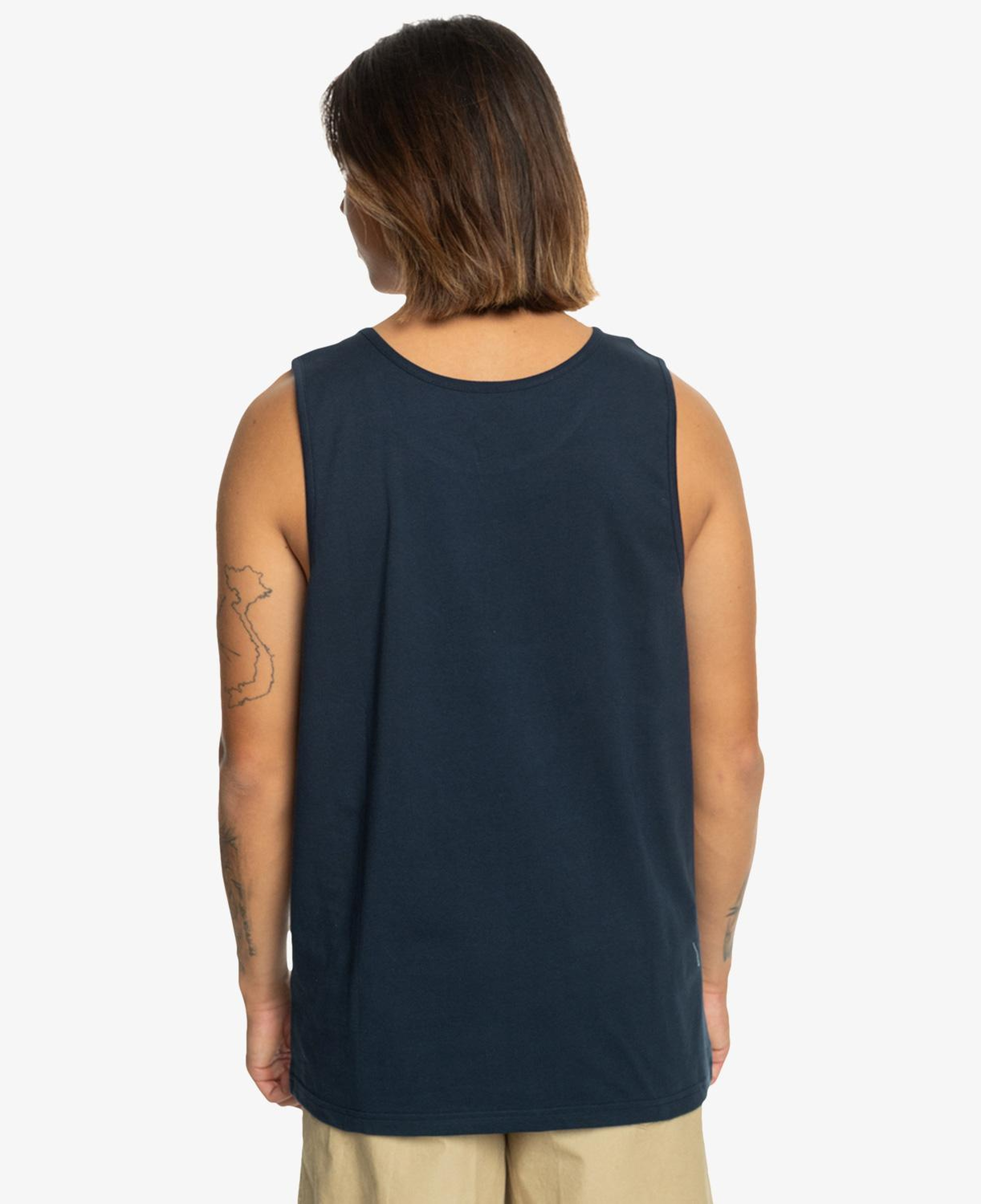 Quiksilver Camp Logo Tank Erkek Lacivert Günlük Atlet