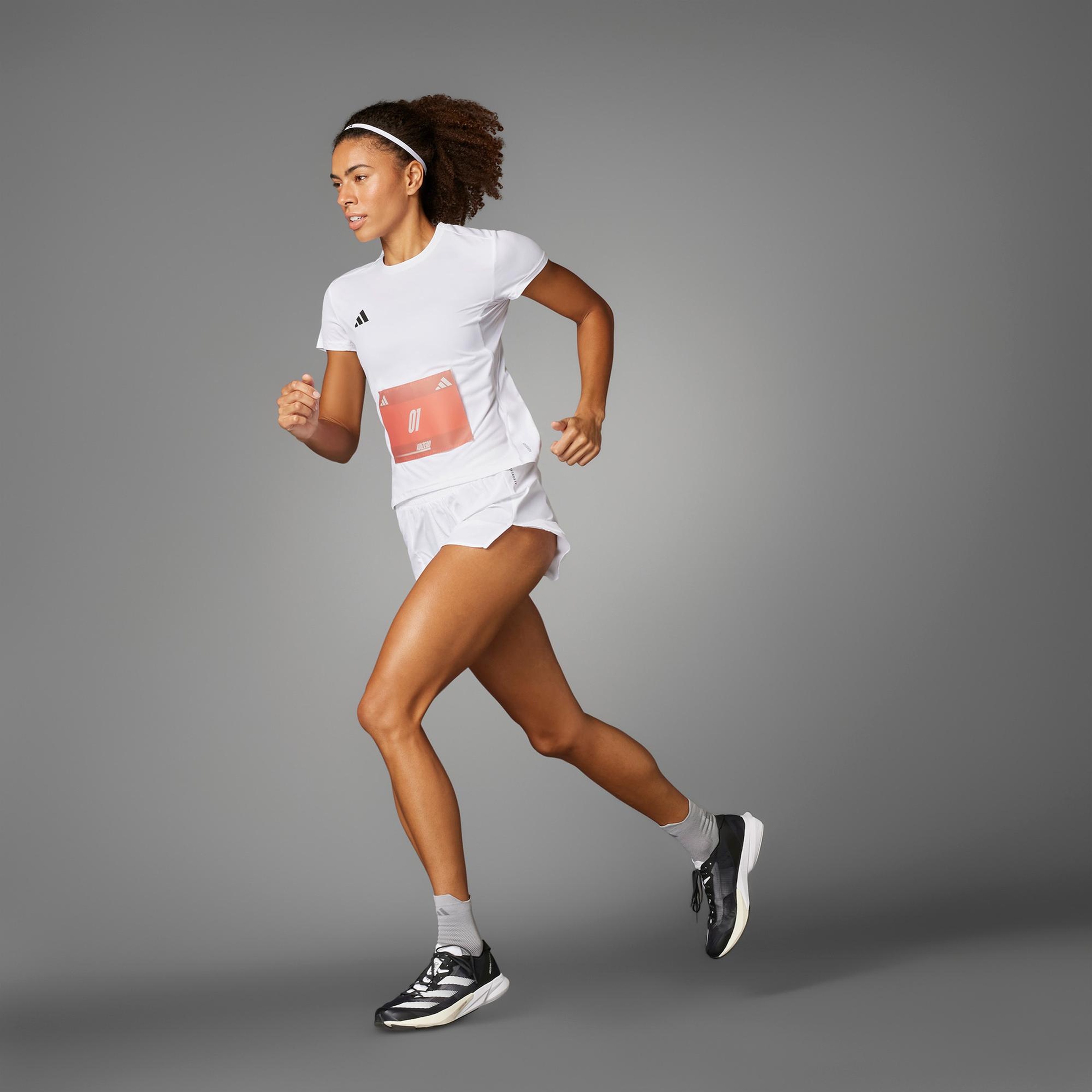 adidas Adizero Running Kadın Beyaz Koşu T-Shirt