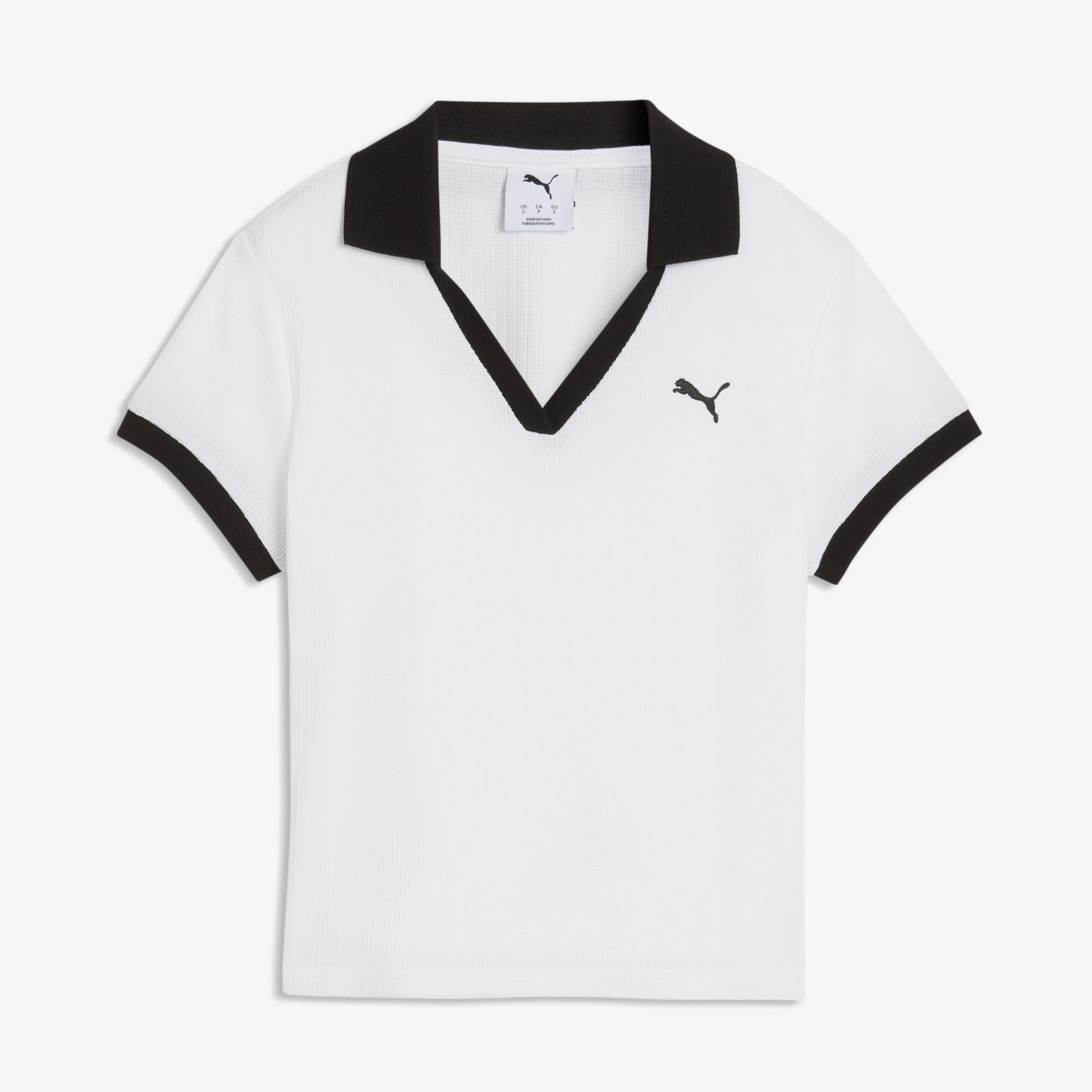 Puma Wardrobe Essentials Kadın Beyaz Polo