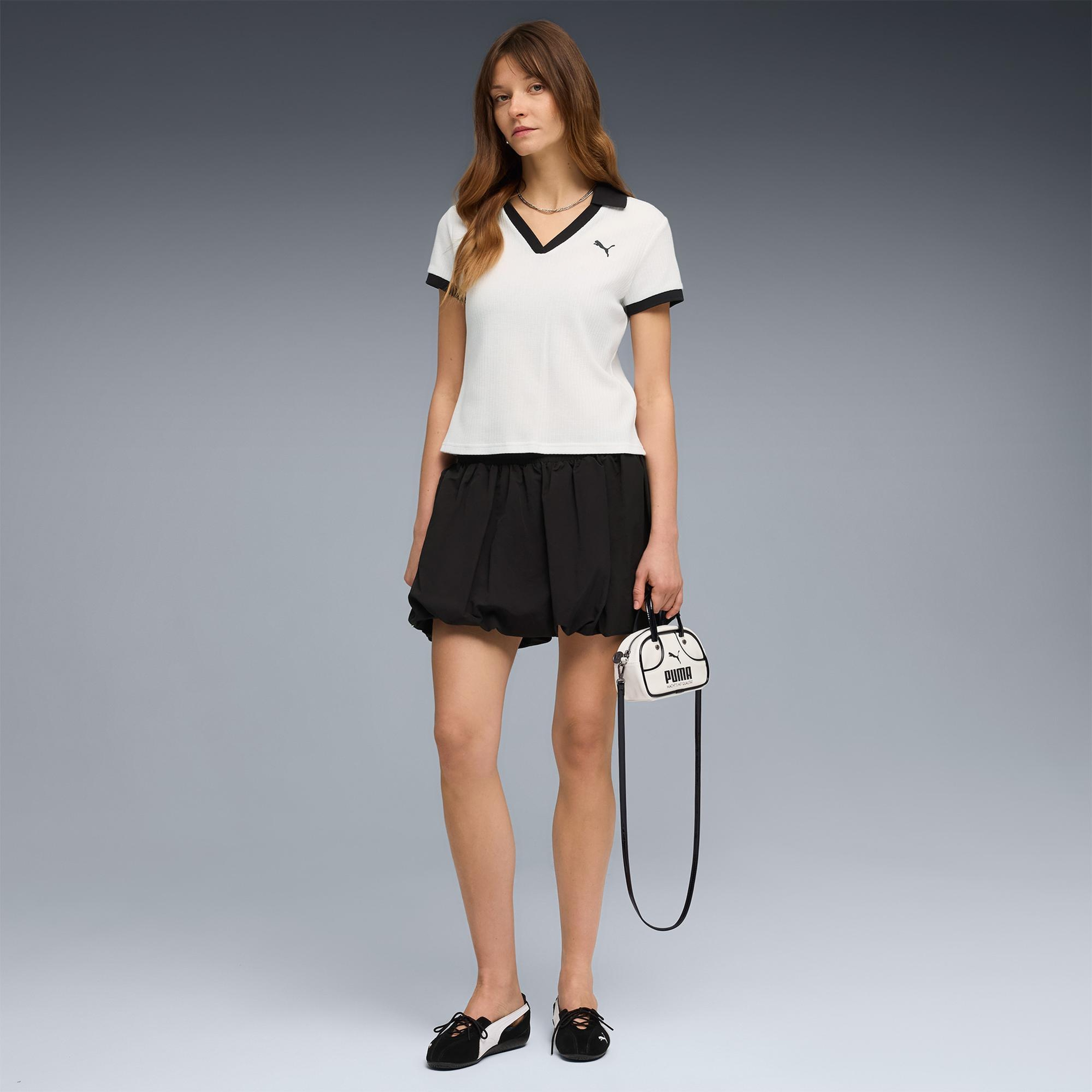 Puma Wardrobe Essentials Kadın Beyaz Polo