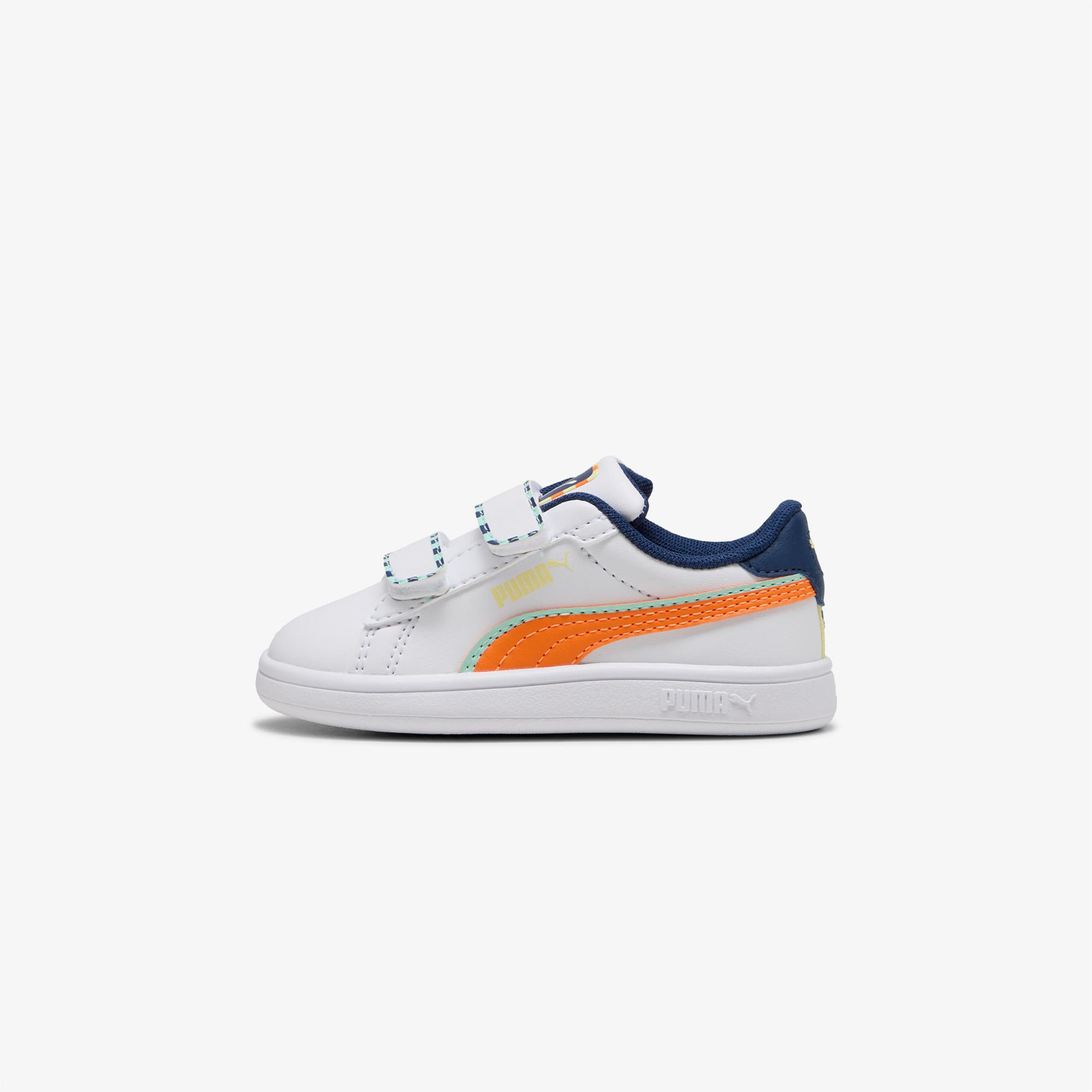 Puma Smash 3.0 Playdate Bebek Beyaz Spor Ayakkabı