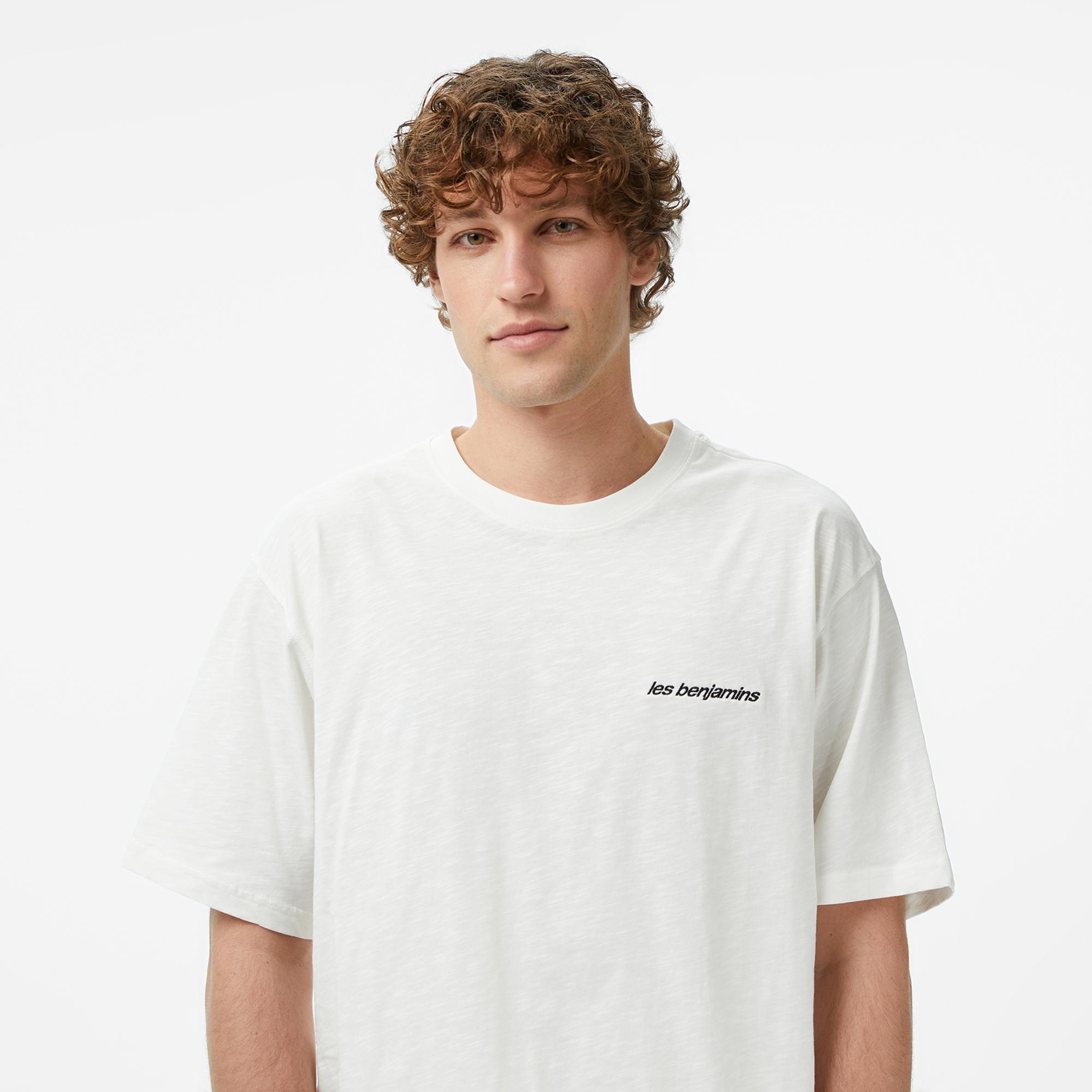 Les Benjamins Essentials 308 Erkek Beyaz T-Shirt
