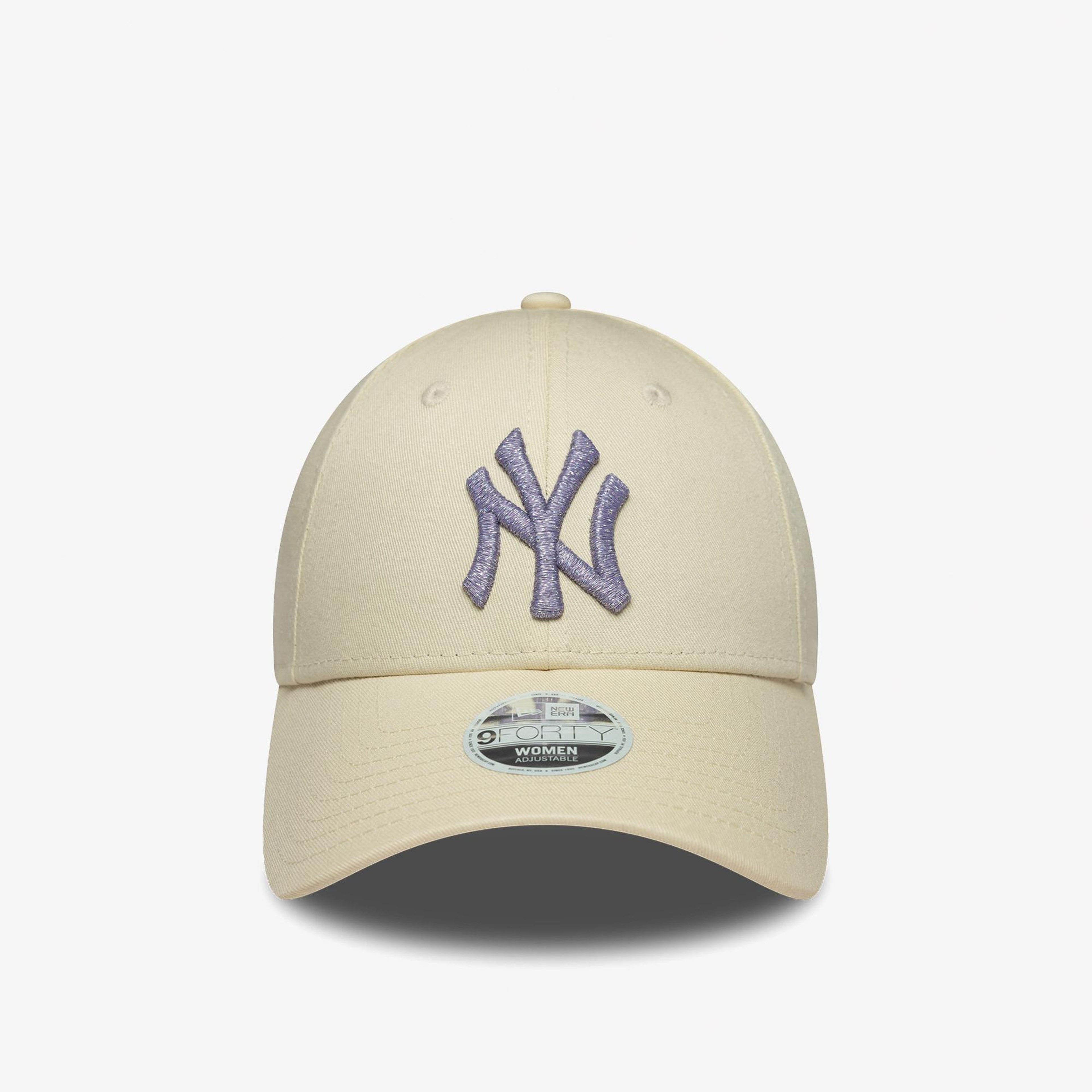New Era Metallic Logo 9Forty Neyyan Kadın Bej Şapka