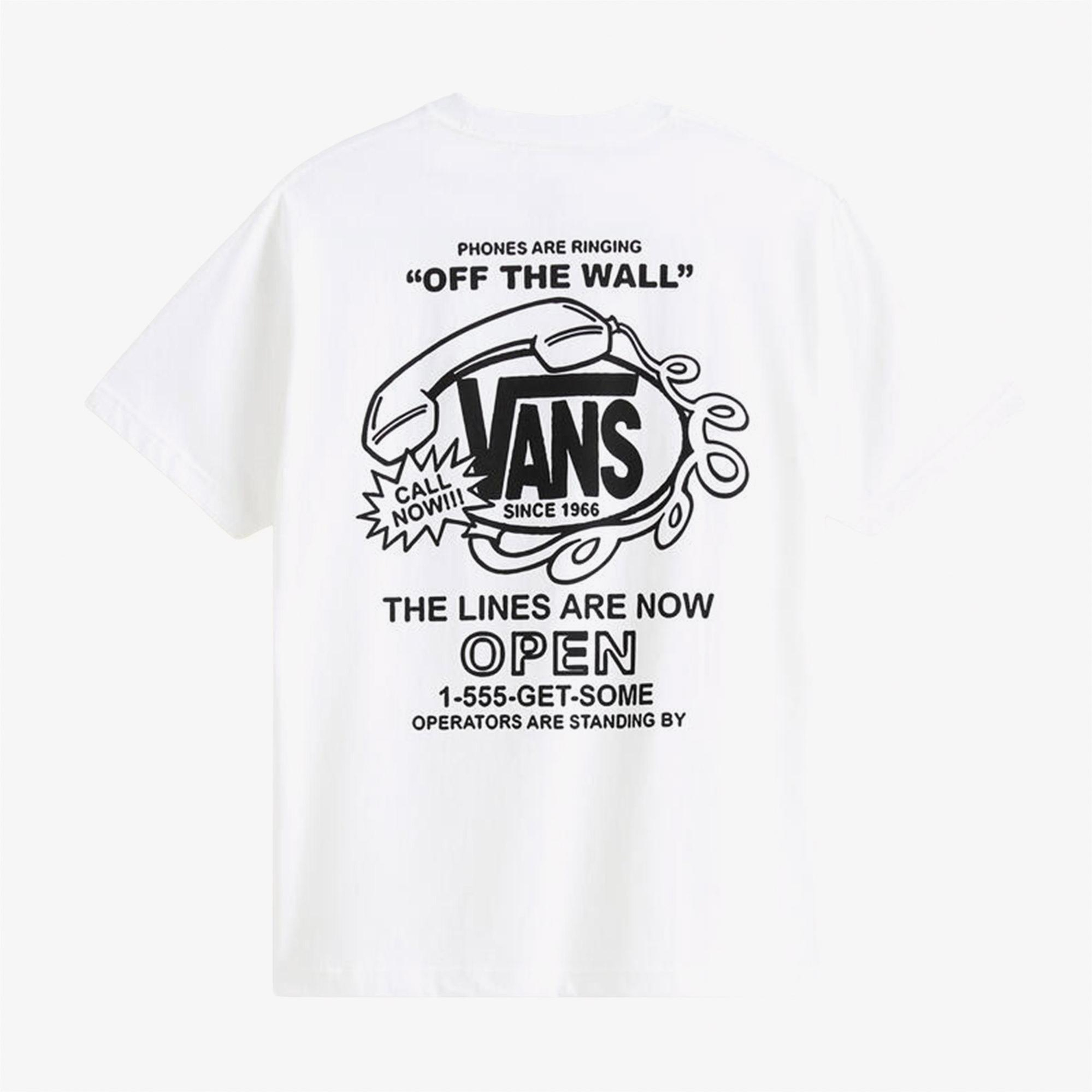 Vans Hot Lines Erkek Beyaz T-Shirt