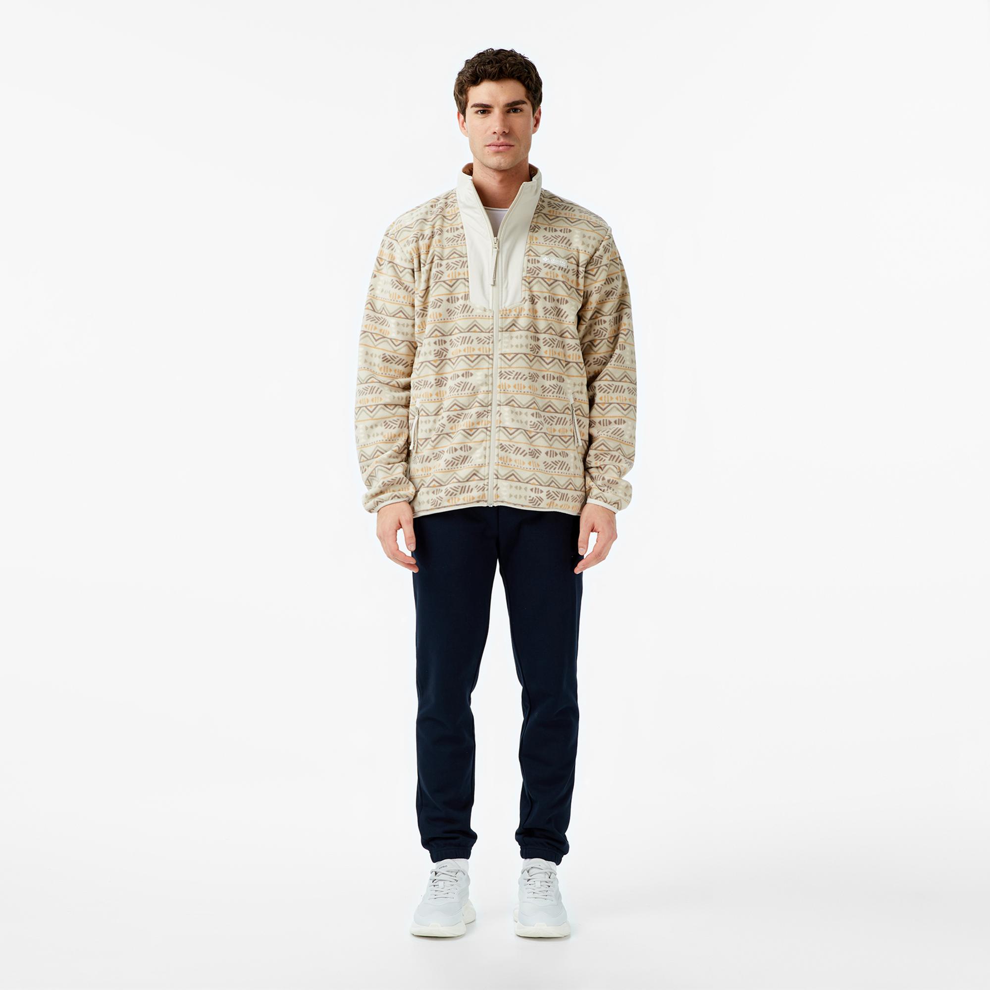 Columbia Bordo Sequoia Grove Printed Fermuarlı Erkek Polar Üst