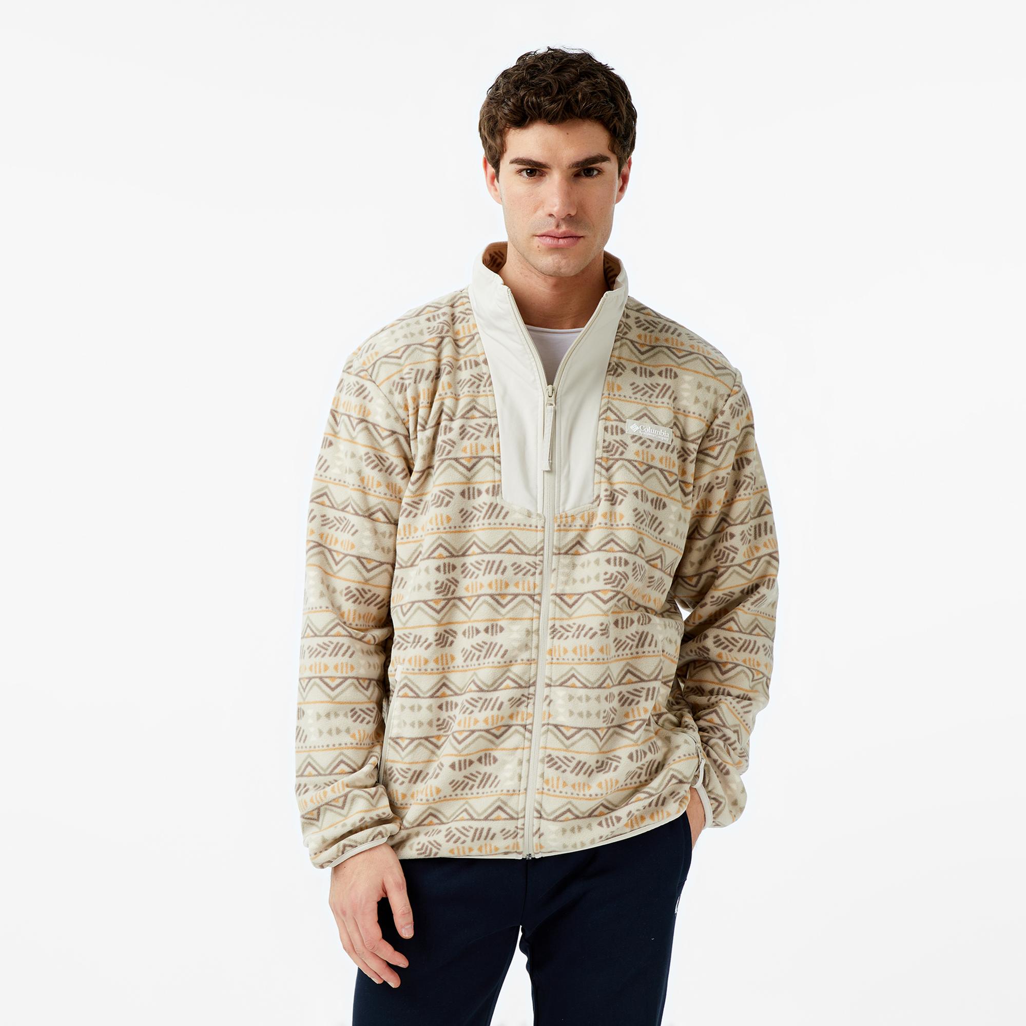 Columbia Bordo Sequoia Grove Printed Fermuarlı Erkek Polar Üst