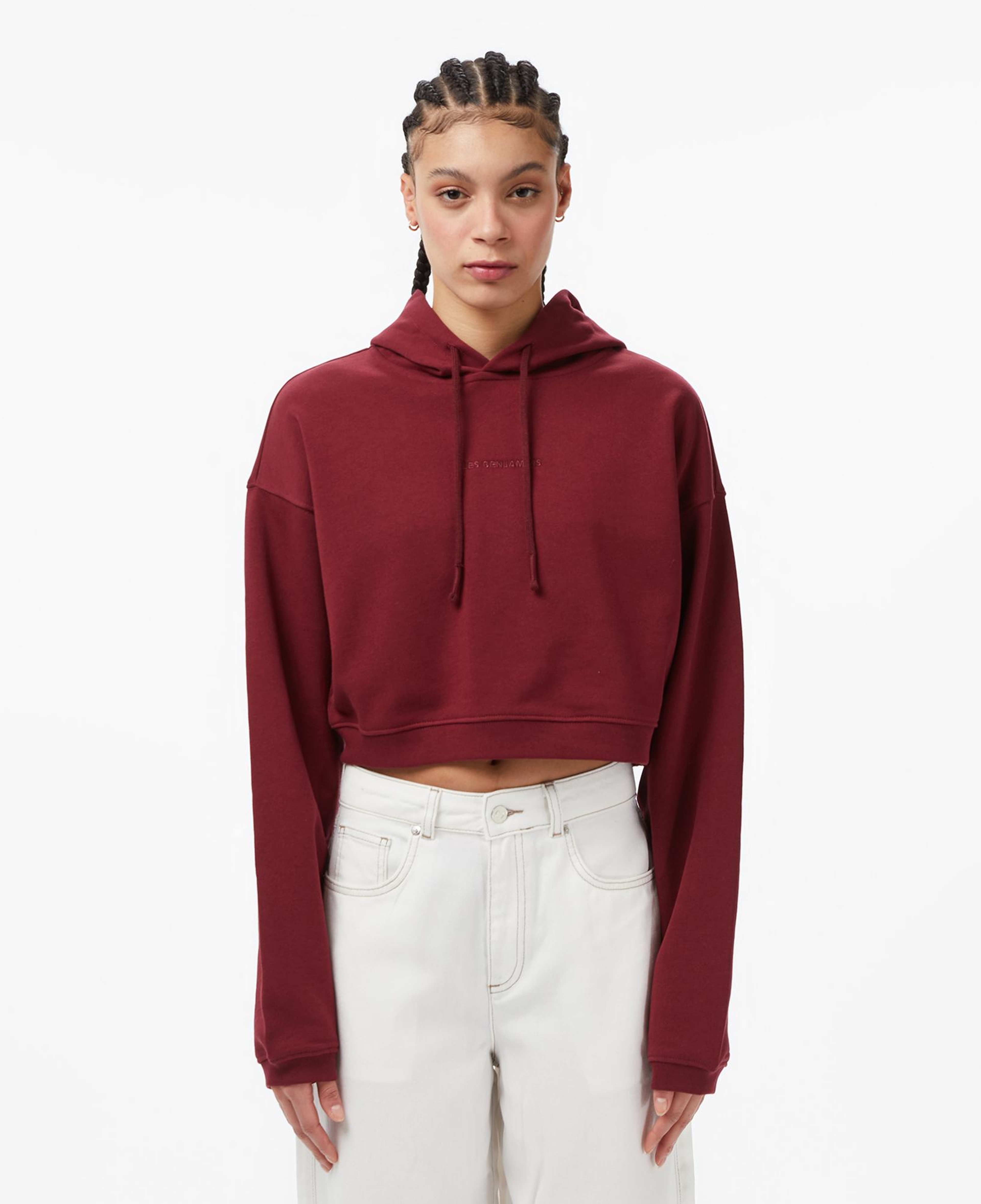 Les Benjamins Essentials 302 Kadın Bordo Sweatshirt