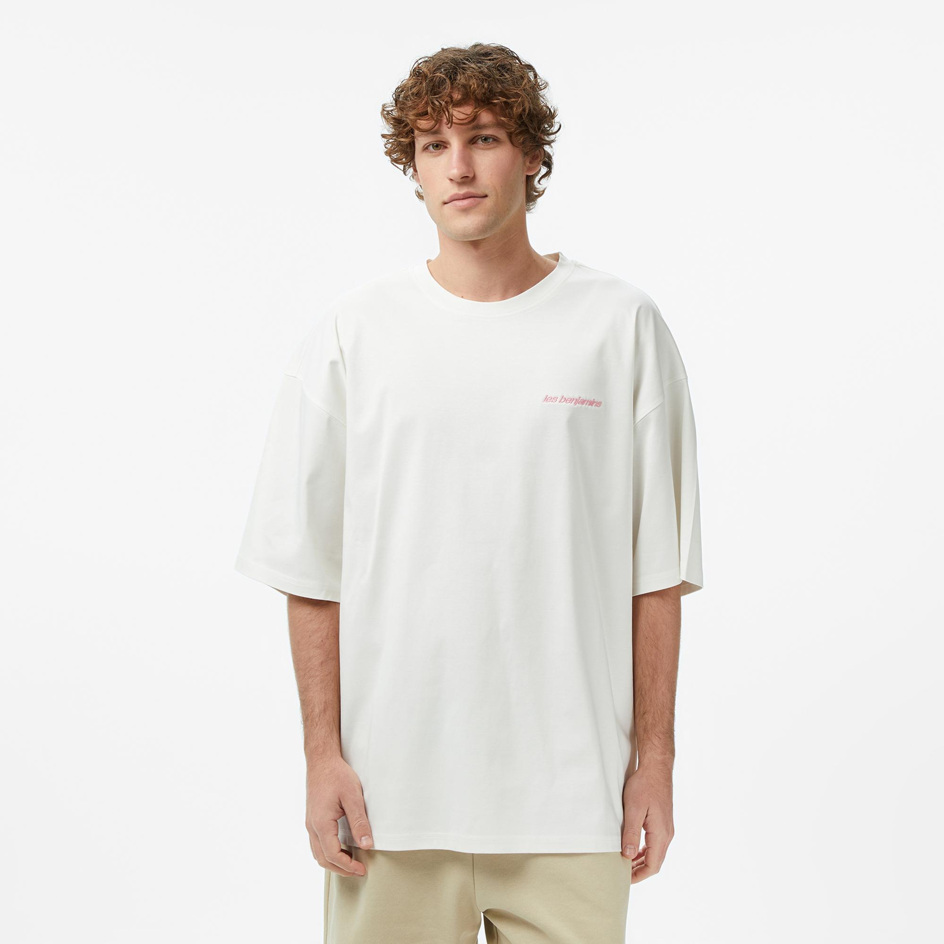 Les Benjamins Essentials 302 Erkek Beyaz T-Shirt