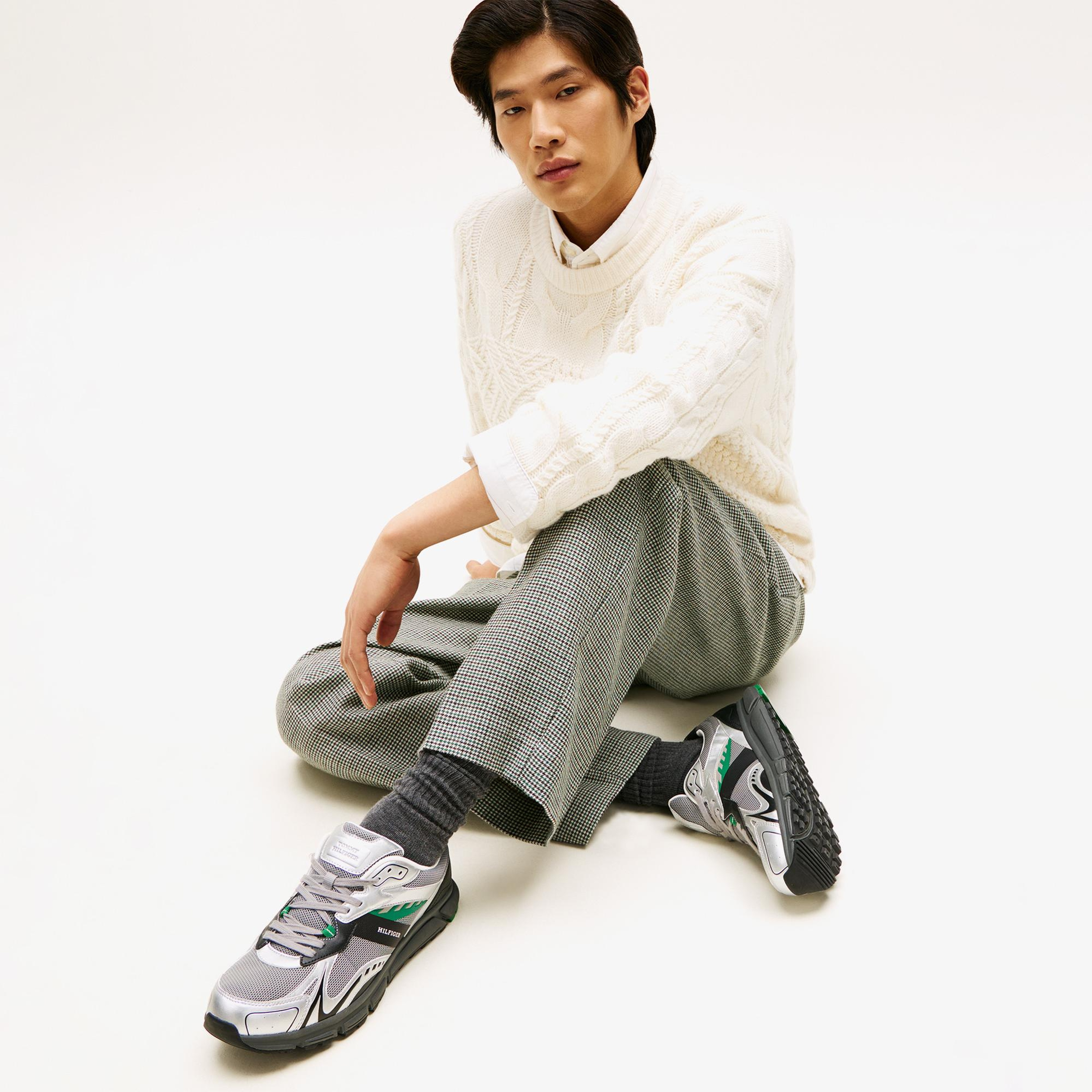 Tommy Hilfiger Tech Mix Erkek Gri Spor Ayakkabı