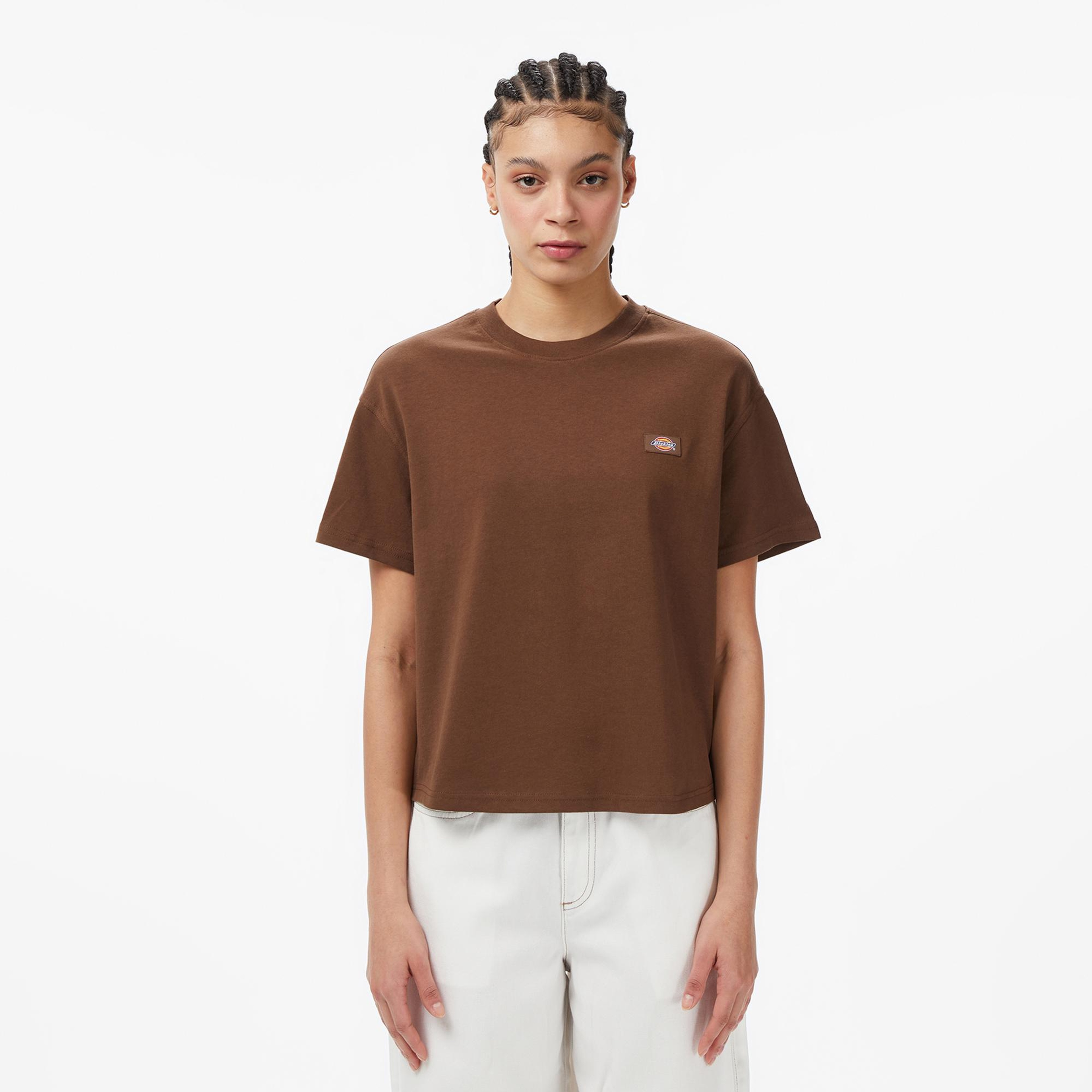 Dickies Oakport Boxy Kadın Kahverengi T-Shirt