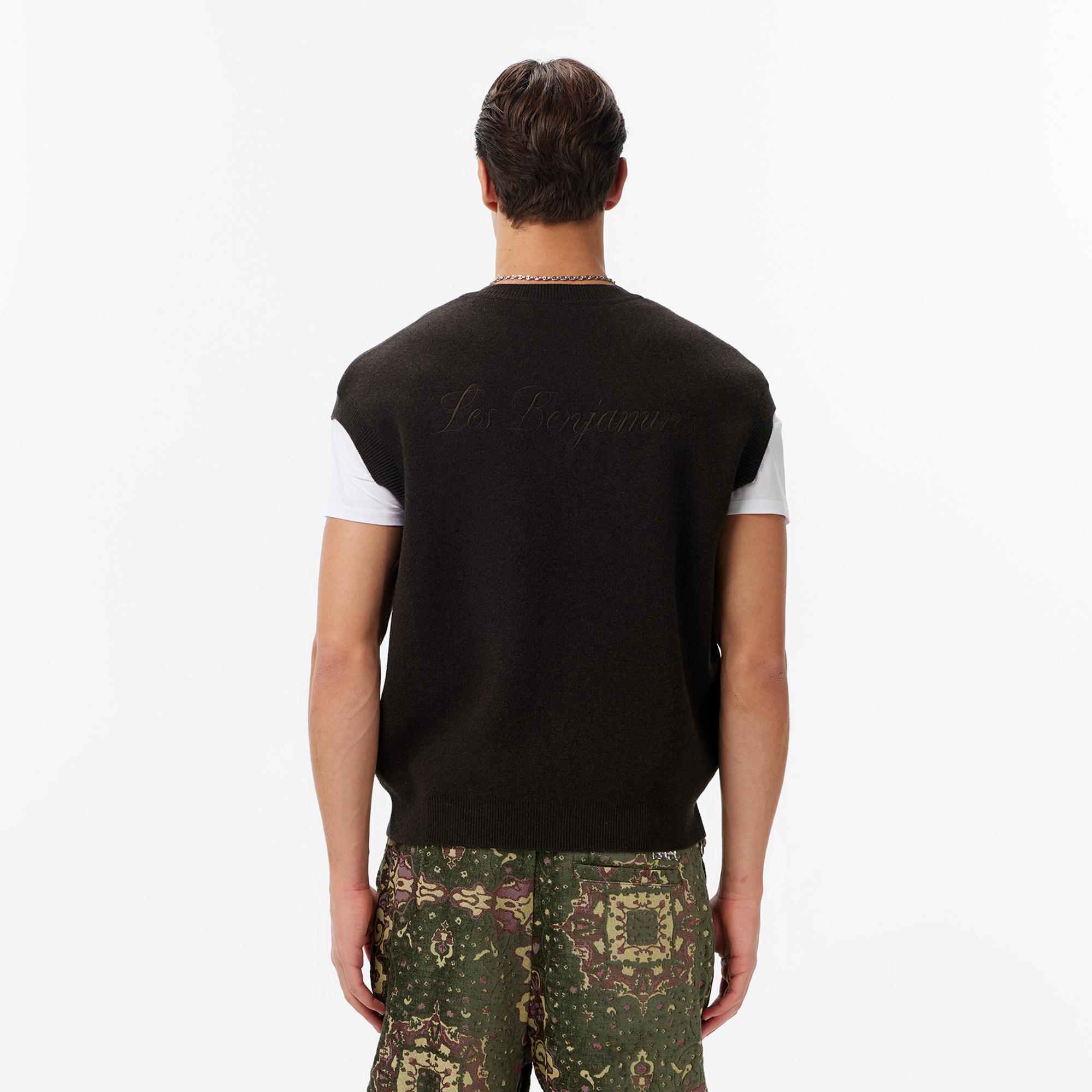 Les Benjamins Regular Fit Erkek Kahverengi Süveter