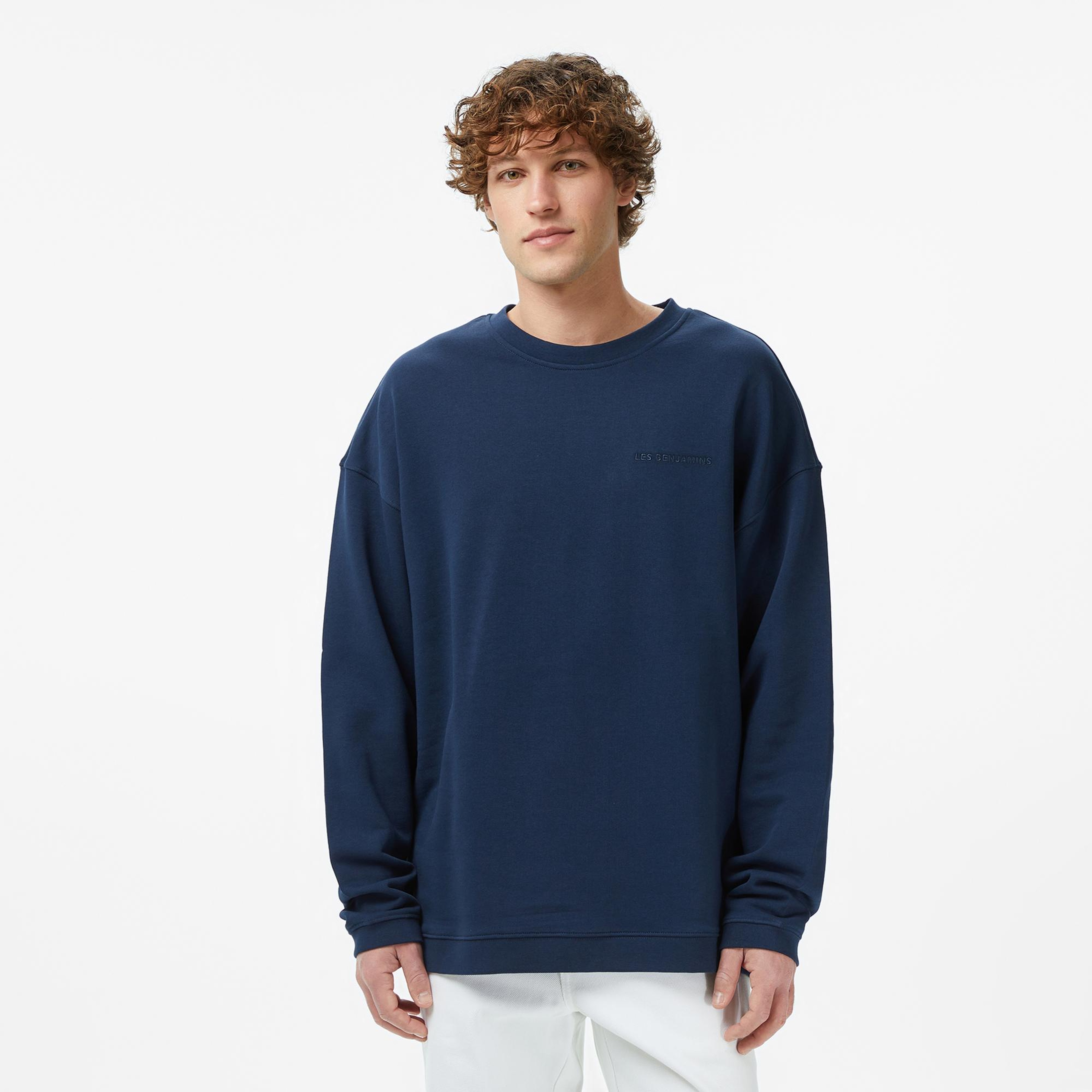 Les Benjamins Essentials 309 Erkek lacivert Sweatshirt