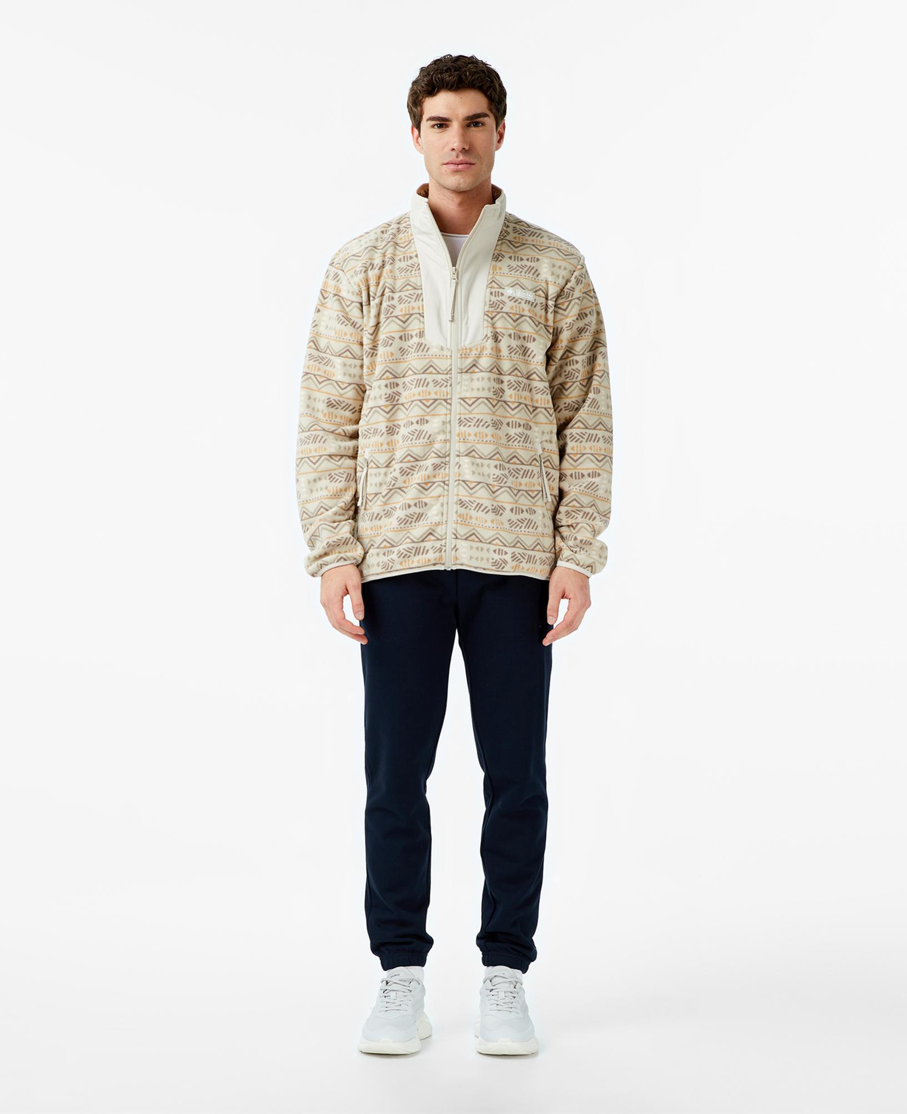 Columbia Bordo Sequoia Grove Printed Fermuarlı Erkek Polar Üst