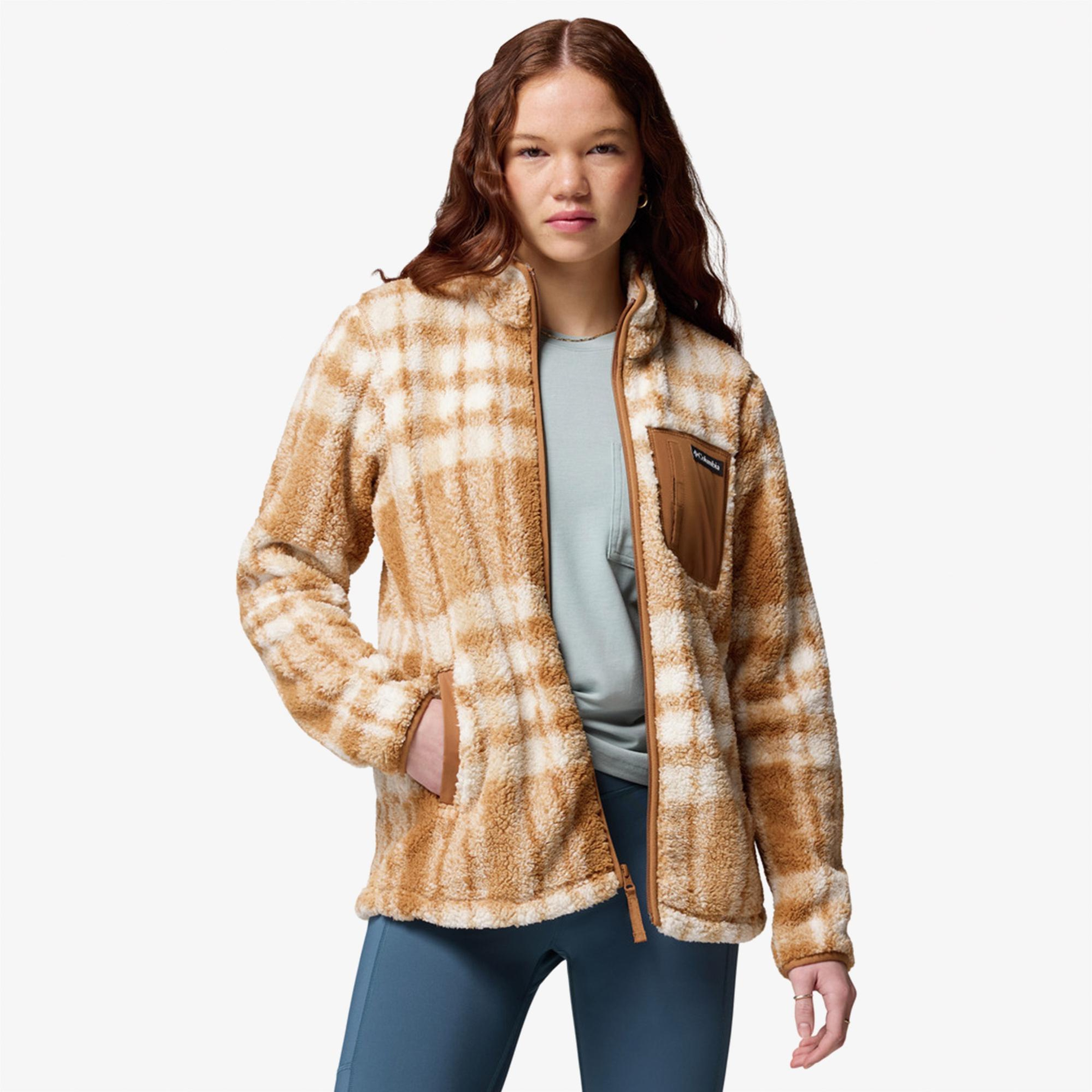 Columbia West Bend Print Fermuarlı Kadın Kahverengi Polar Üst