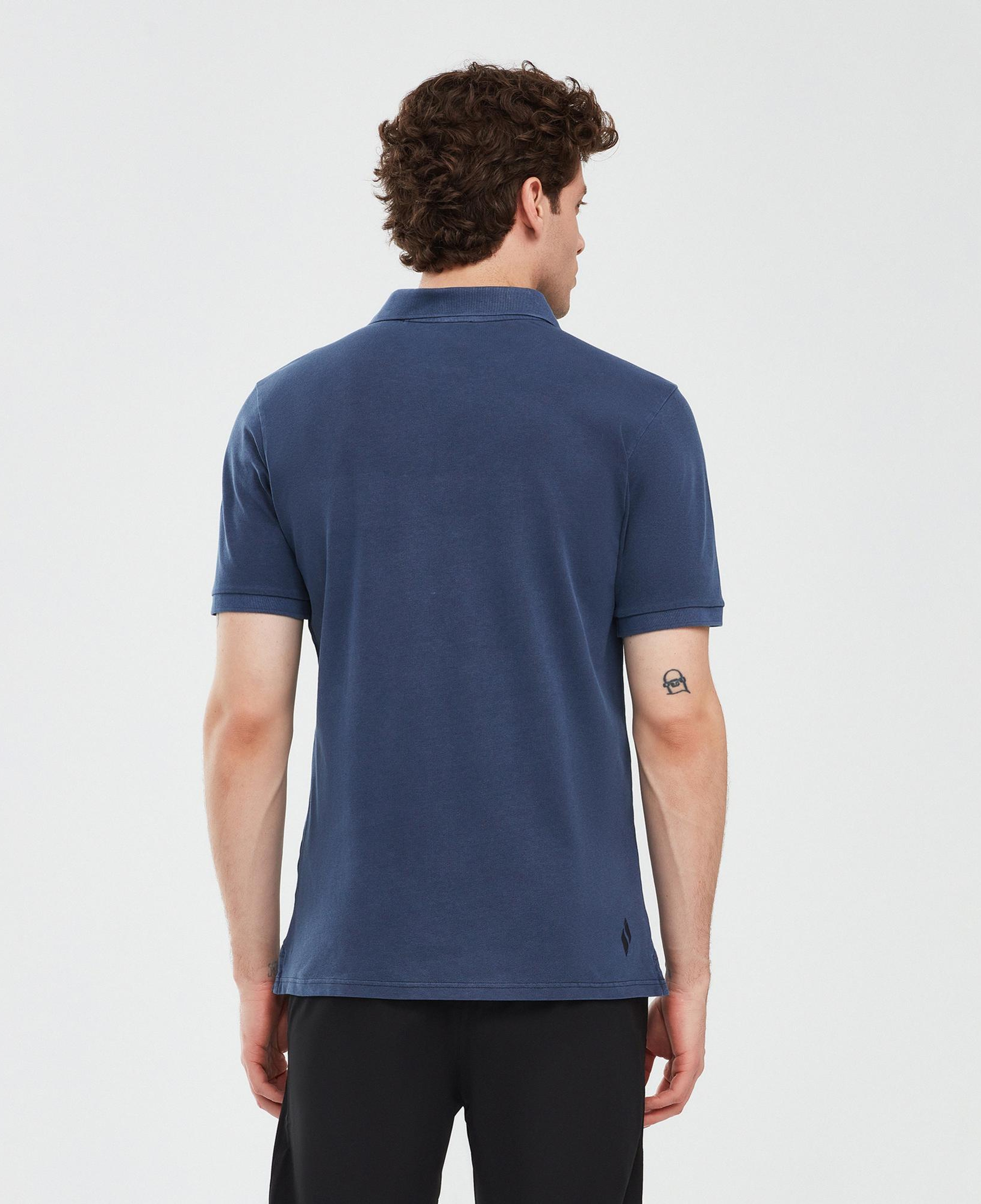 Skechers Organic Erkek Mavi Günlük Polo T-Shirt