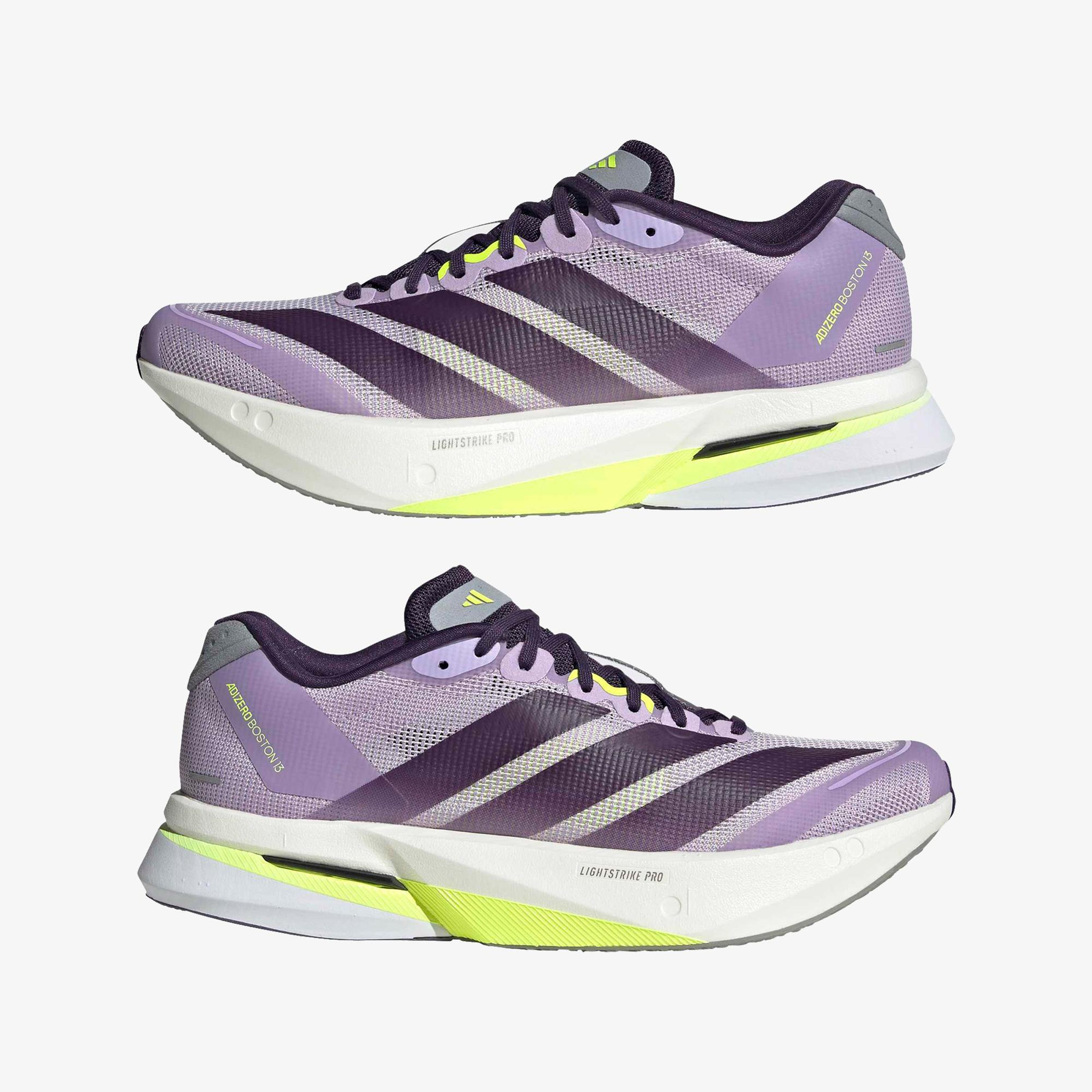 adidas Adizero Boston 13 Kadın Mor Koşu Ayakkabısı