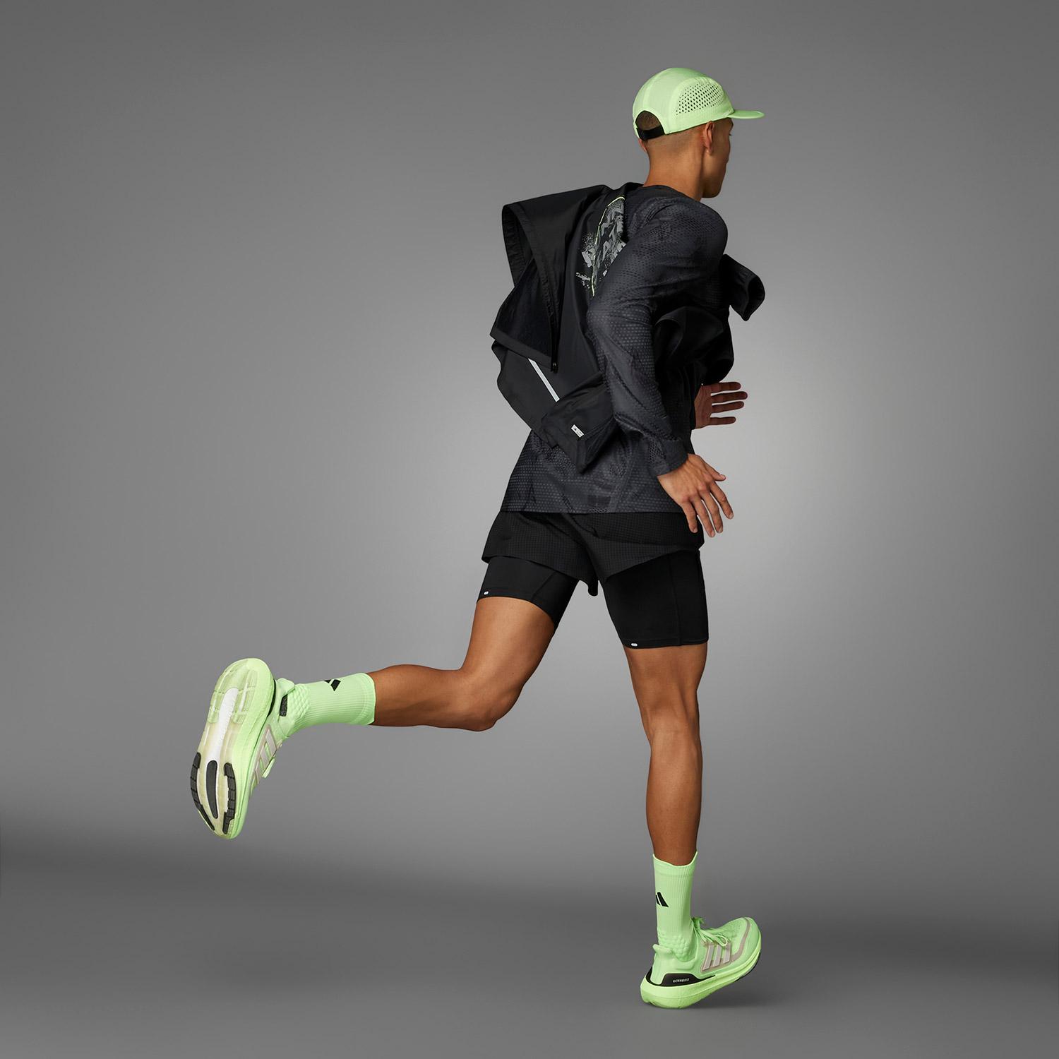 adidas Ultimate 2in1 Erkek Siyah Koşu Şortu