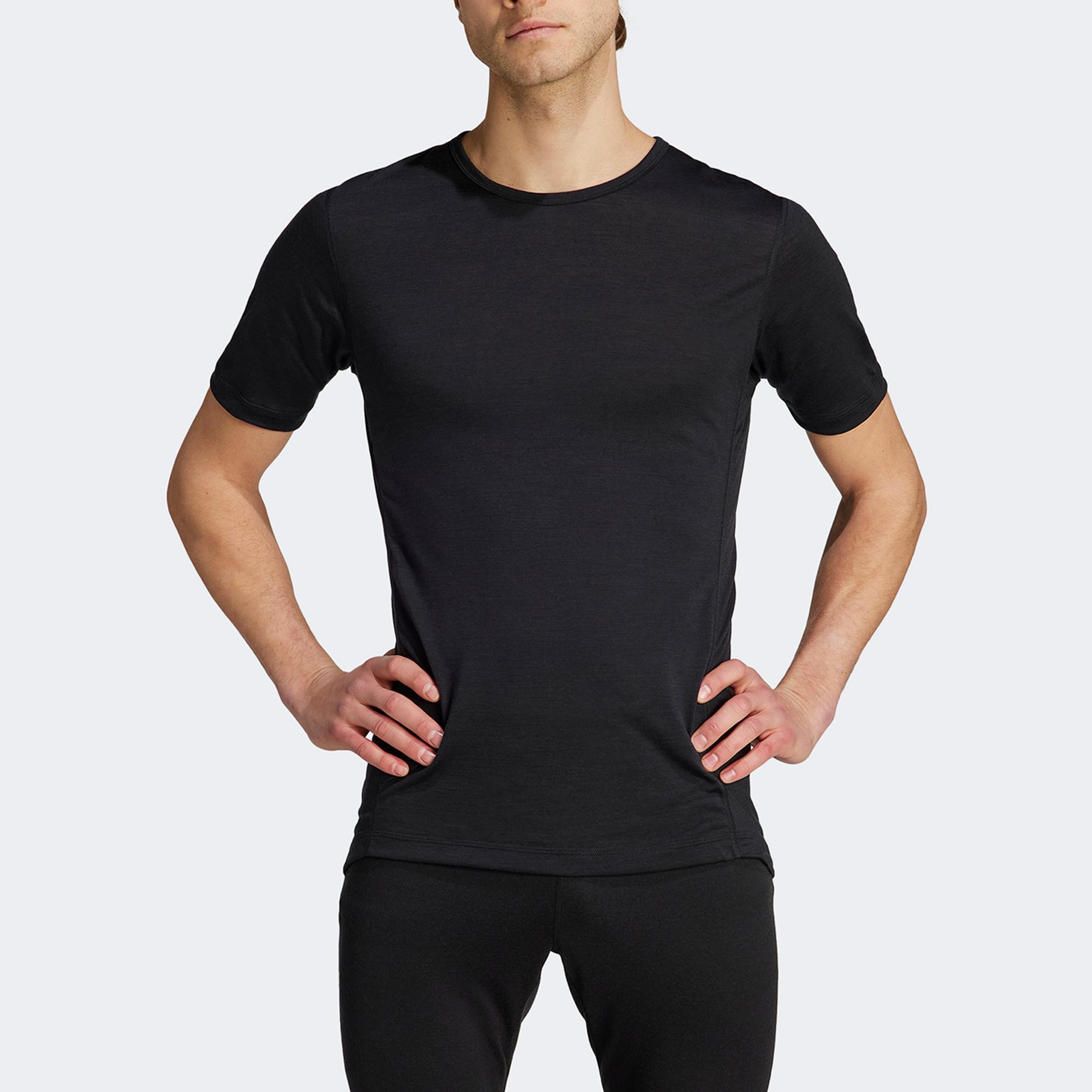 adidas Xperior Merino Erkek Siyah Antrenman T-Shirt