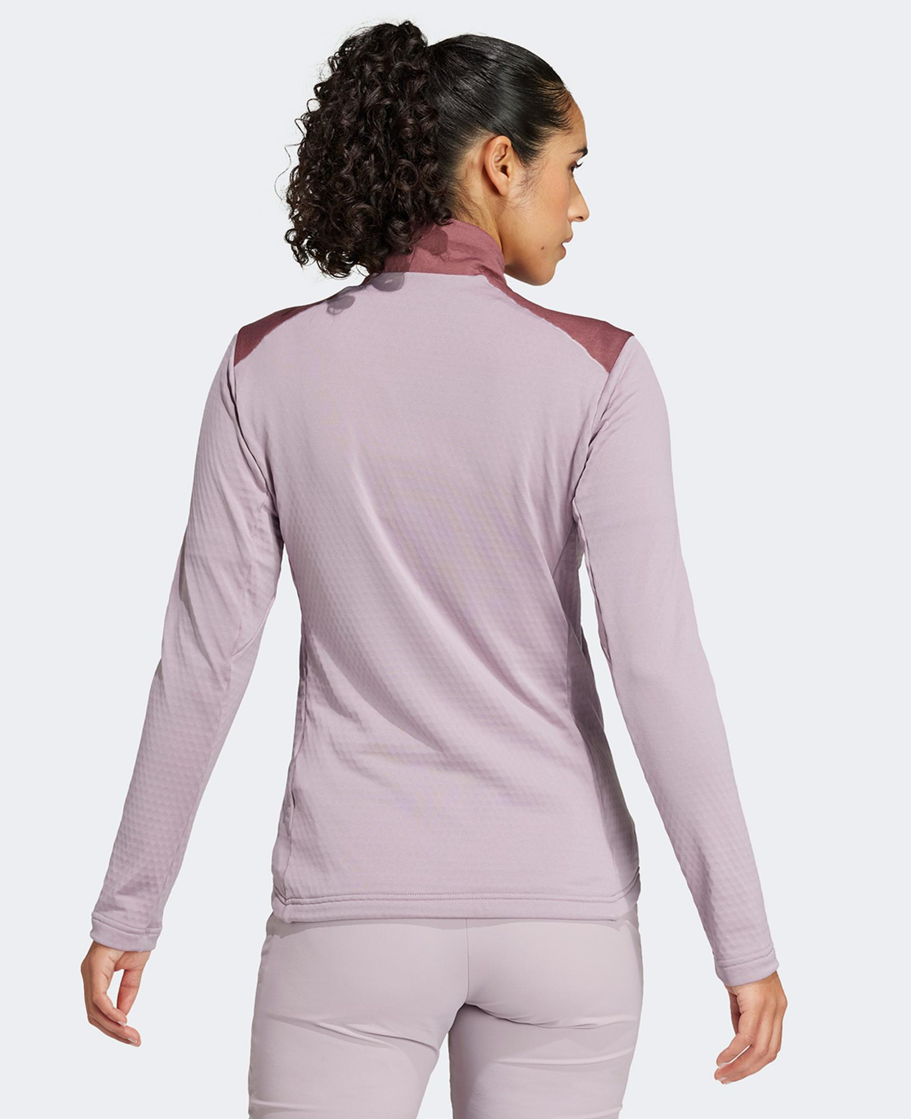 adidas Terrex Multi Light Fleece Full Zip Kadın Mor Antrenman Üstü