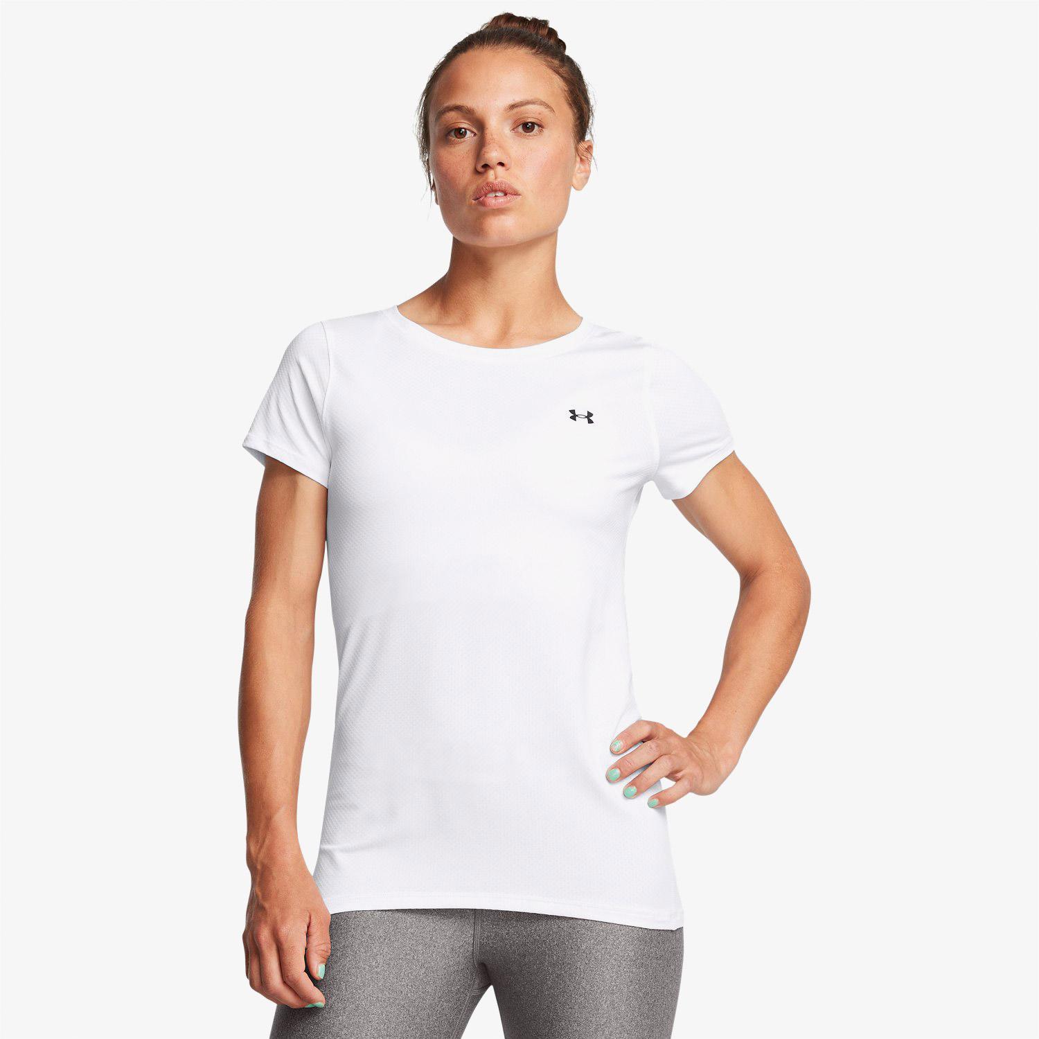 Under Armour Heat Gear Kadın Beyaz Antrenman T-Shirt