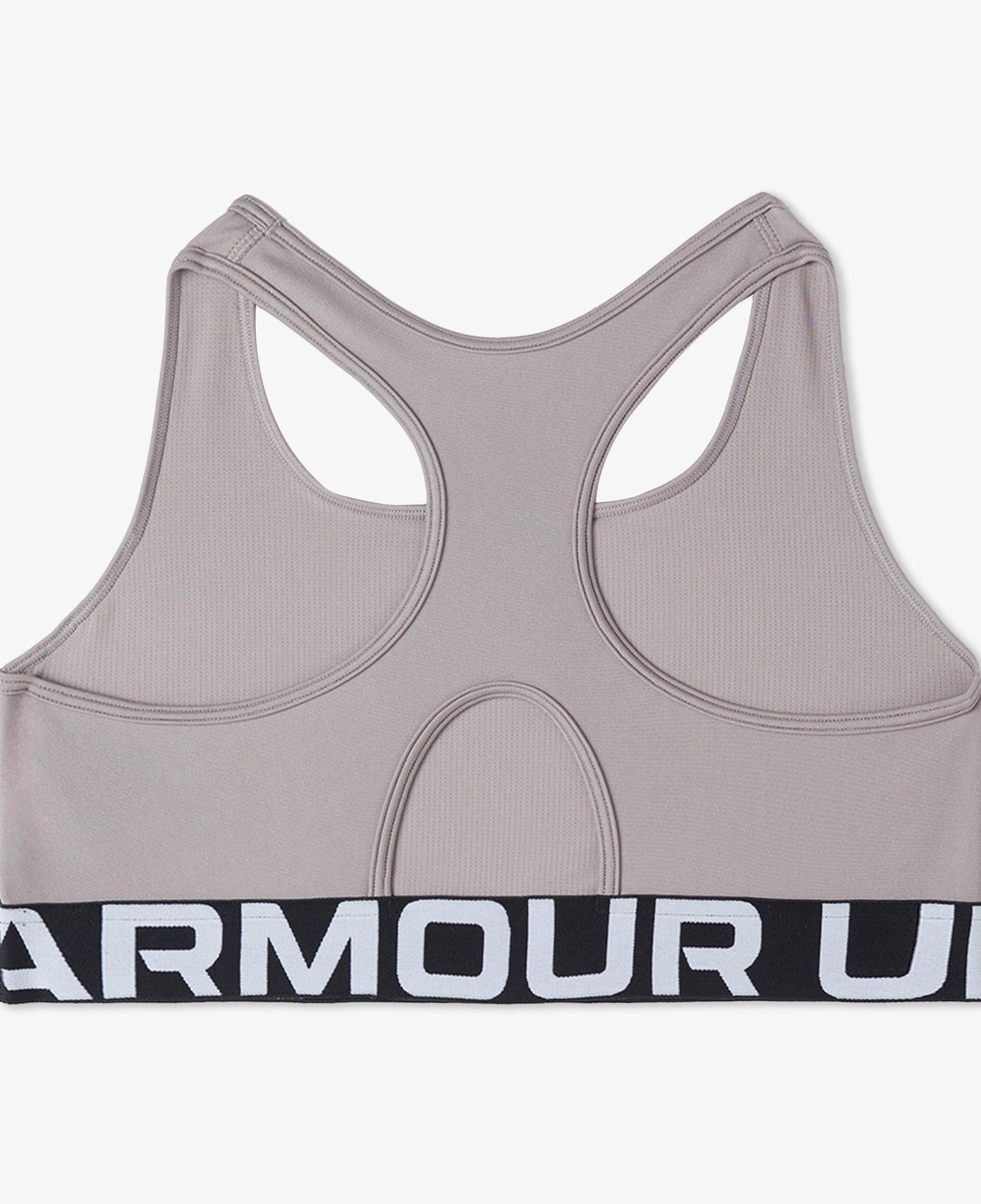 Under Armour Heat Gear Mid Kadın Gri Antrenman Bra