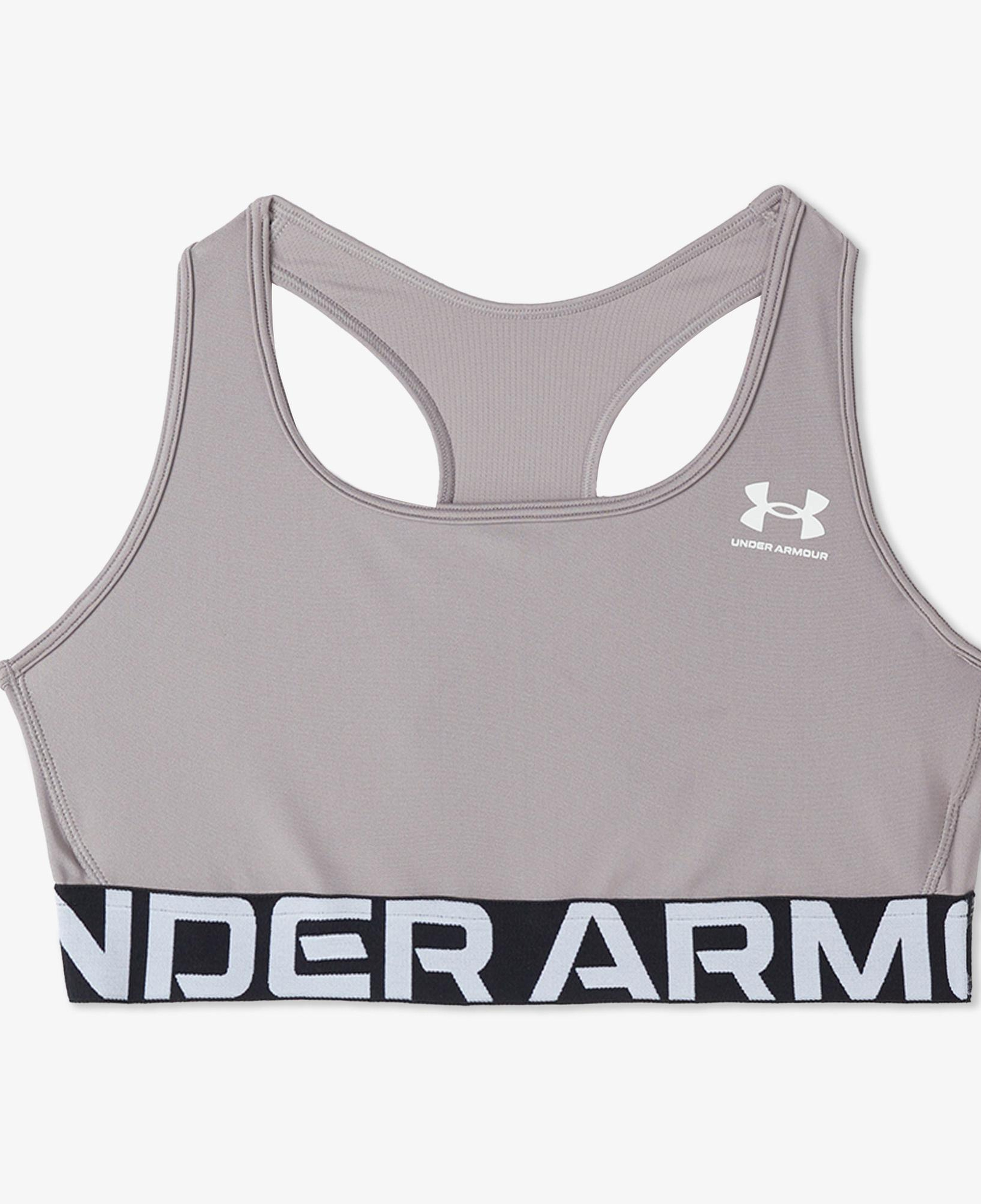 Under Armour Heat Gear Mid Kadın Gri Antrenman Bra