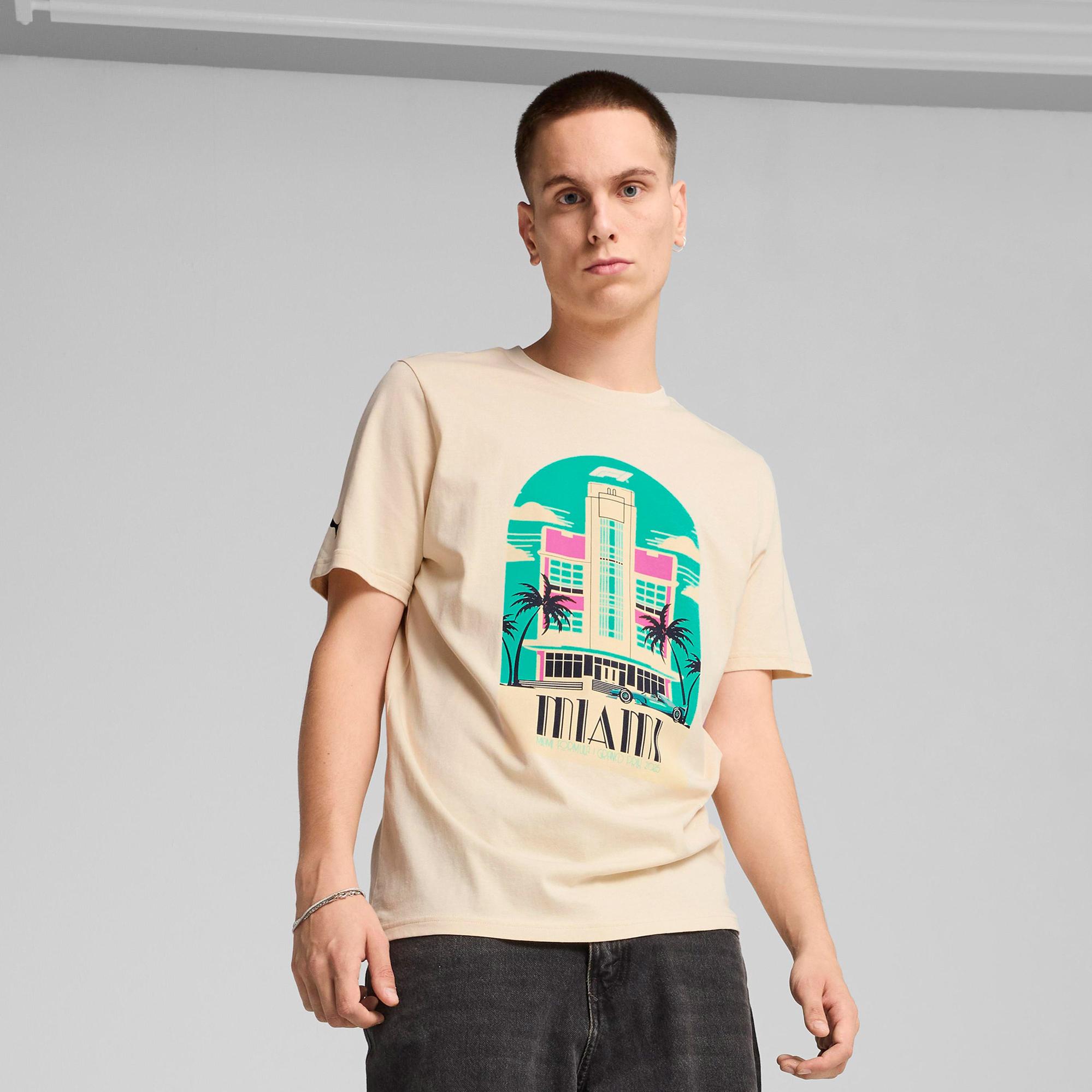 Puma F1 Miami Erkek Krem T-Shirt