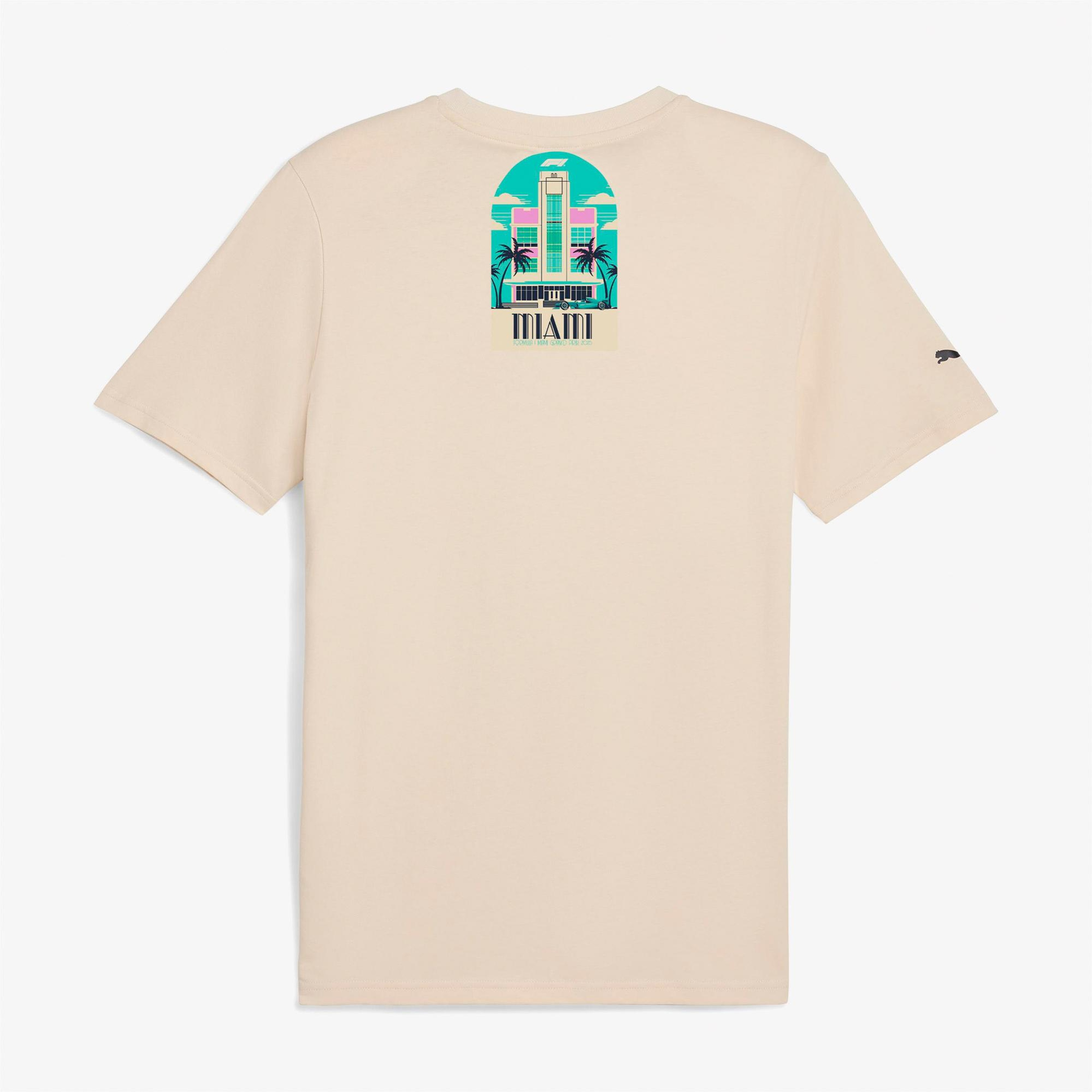 Puma F1 Miami Erkek Krem T-Shirt