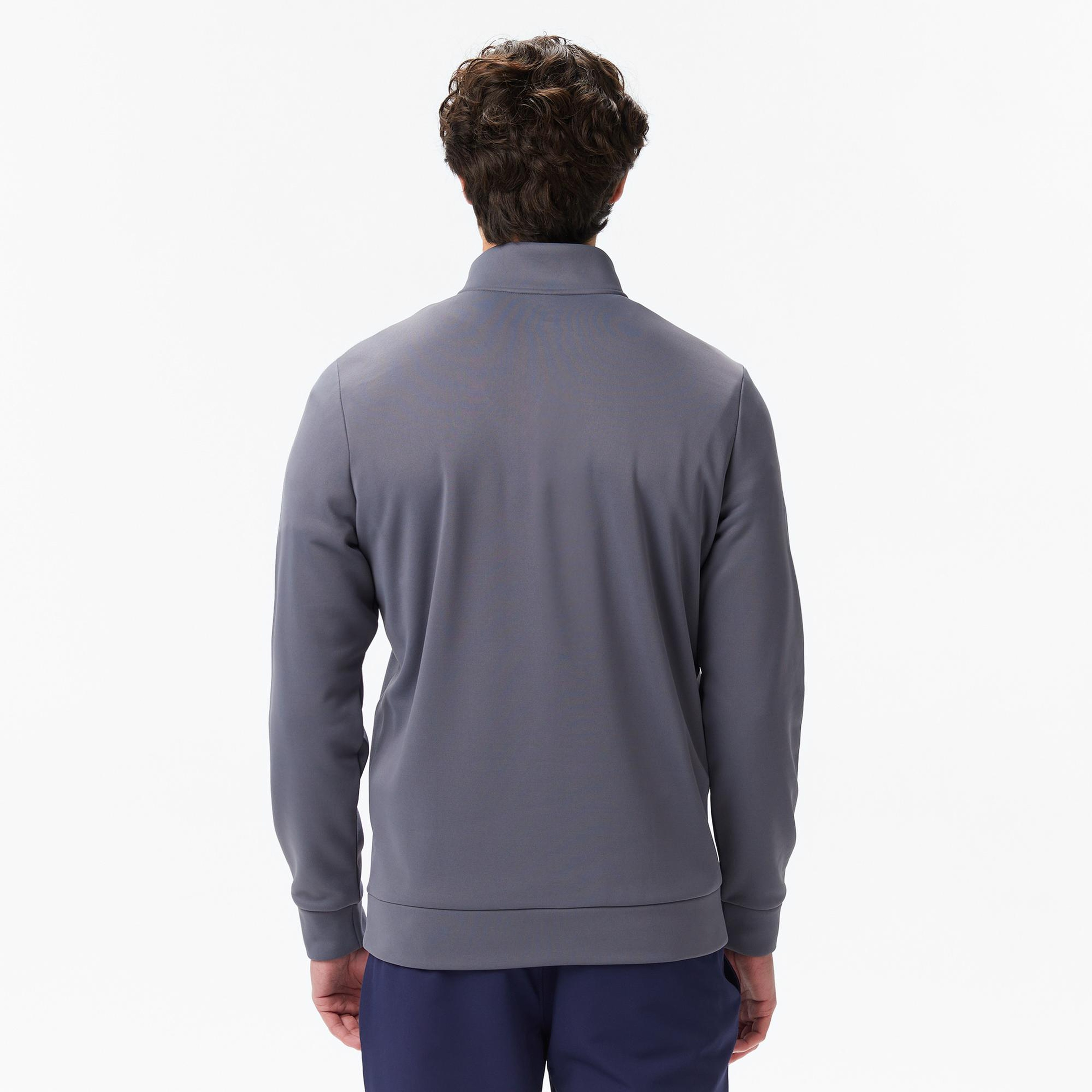 Under Armour Armour Fleece 14 Zip Erkek Gri Sweatshirt