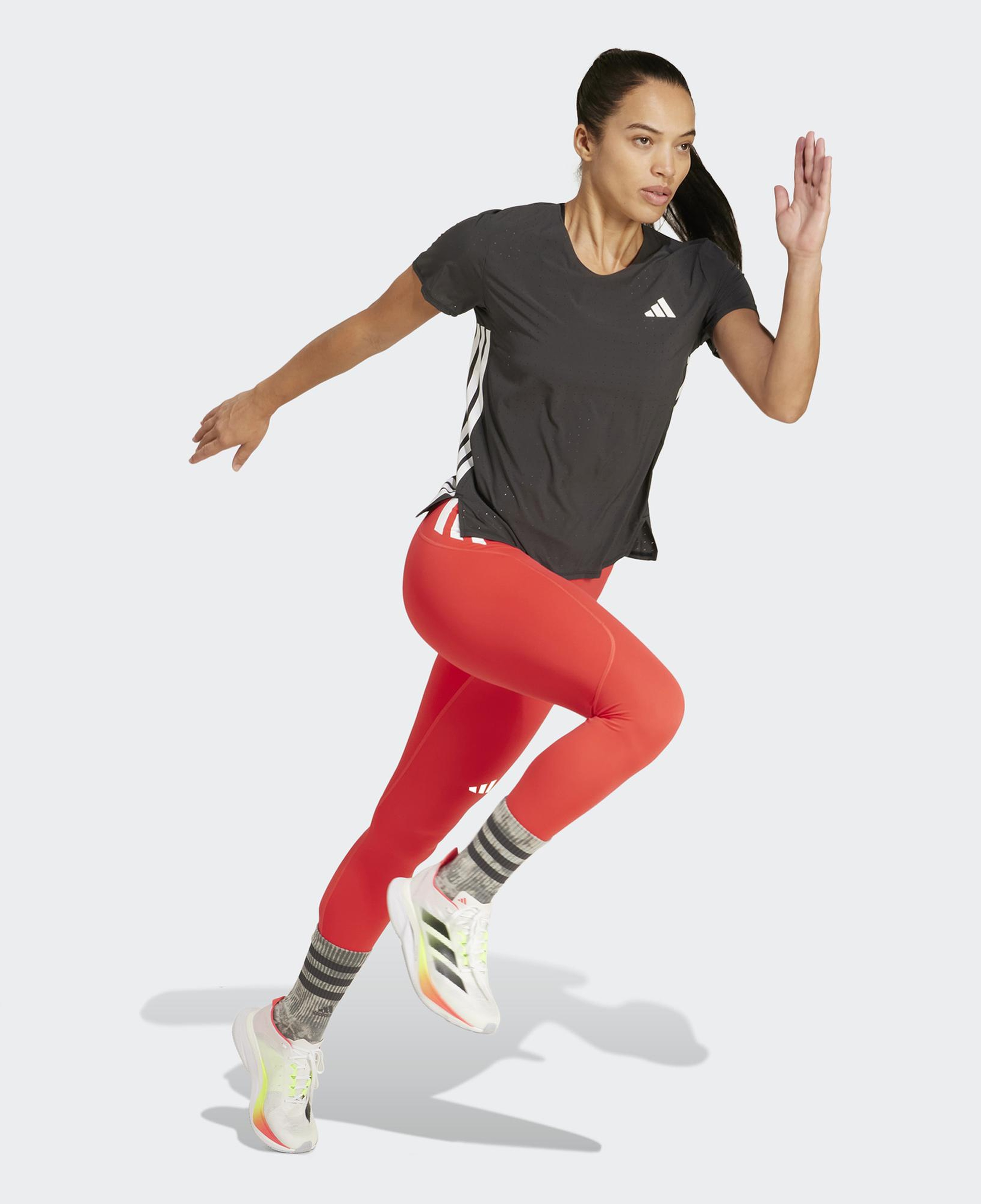 adidas Adizero Full Length Kadın Kırmızı Koşu Taytı