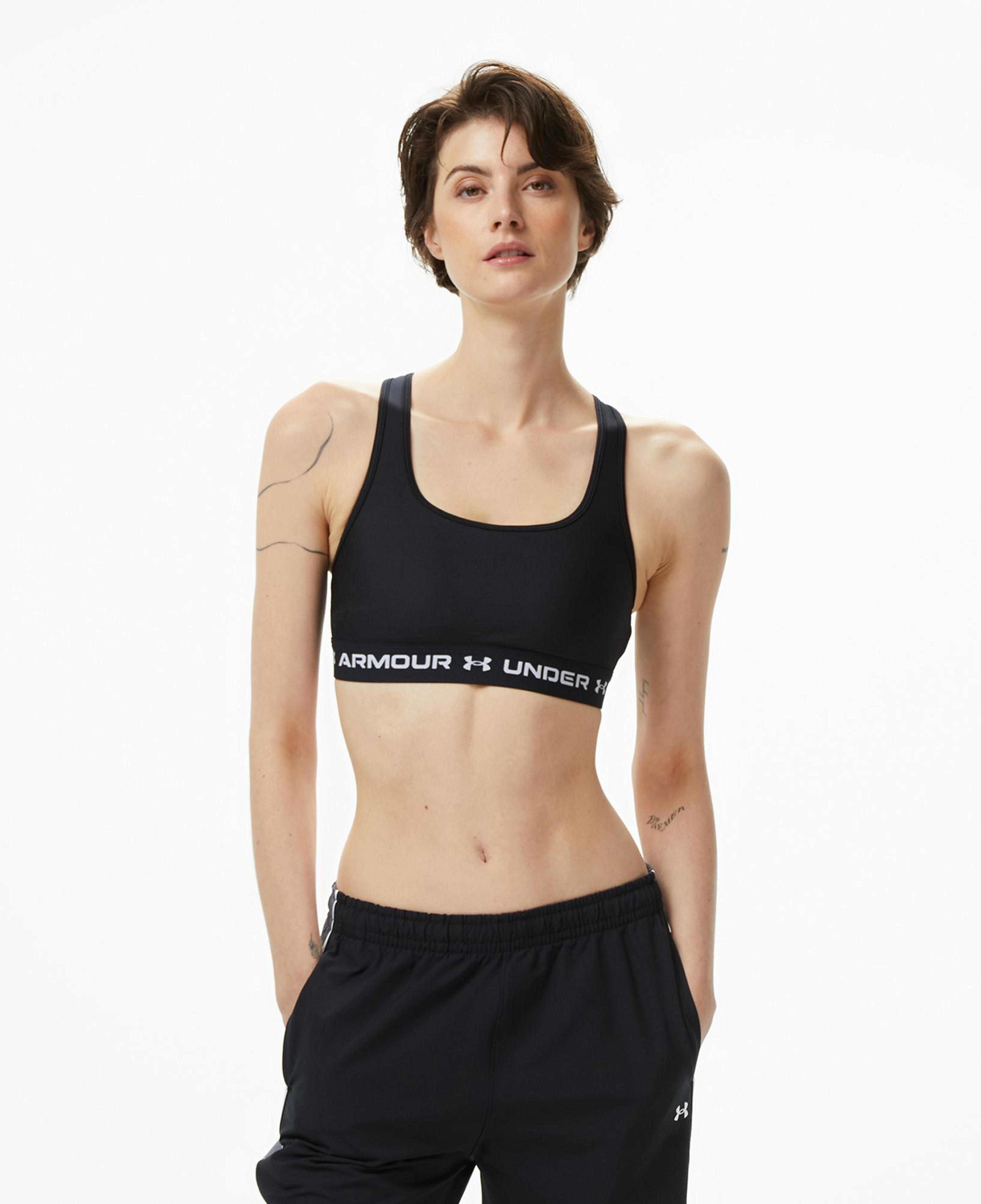 Under Armour Crossback Mid Kadın Siyah Antrenman Bra