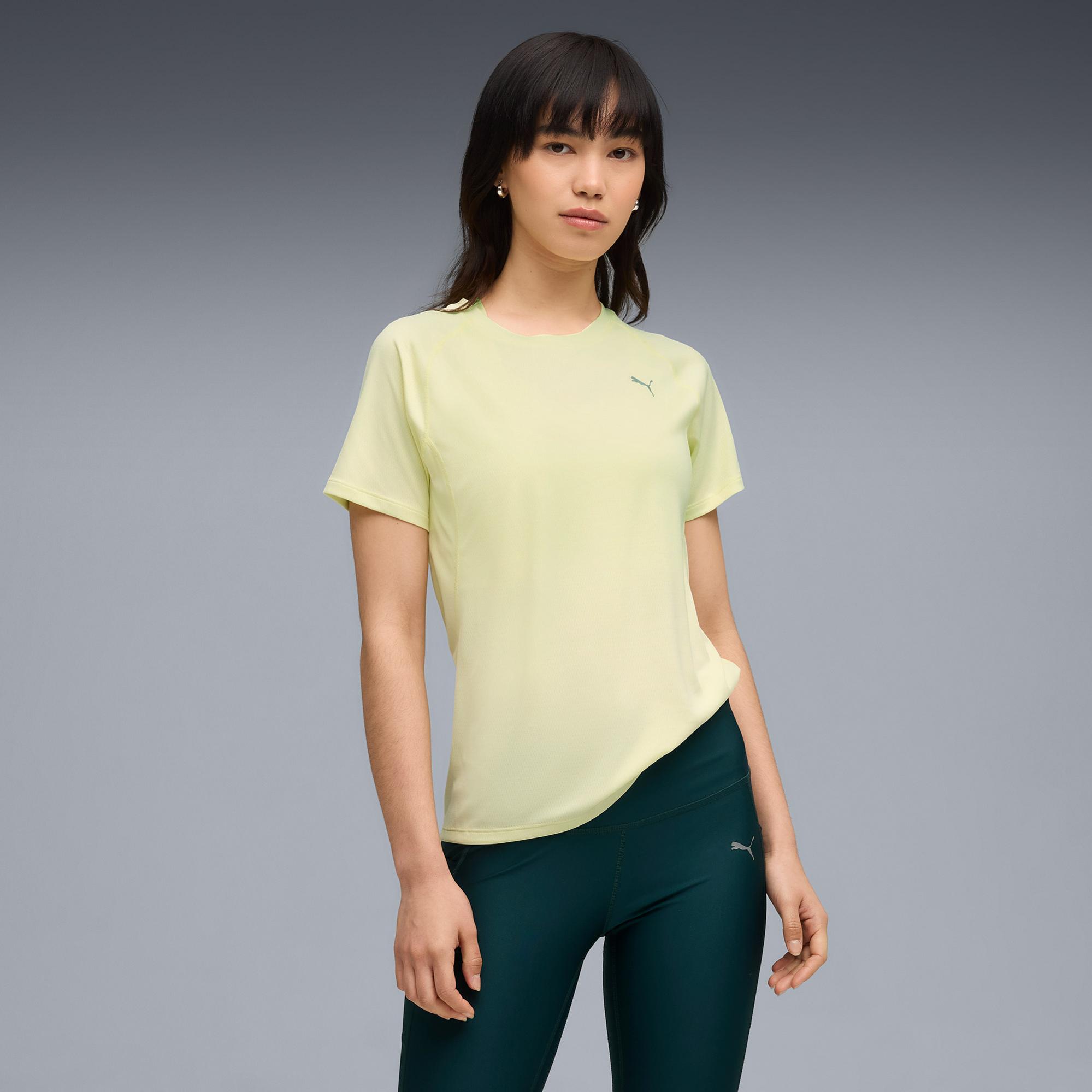 Puma Run Velocity W (Poly) Kadın Sarı Koşu T-Shirt