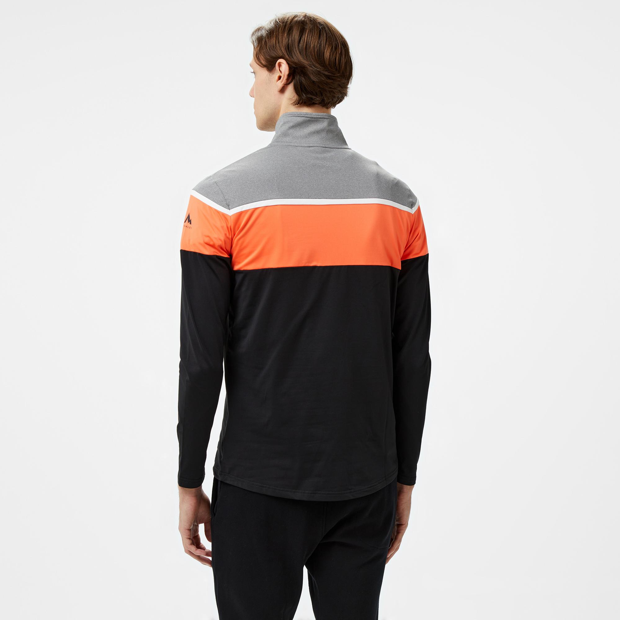 McKinley Diego II Half Zipped Erkek Siyah/Turuncu Üst