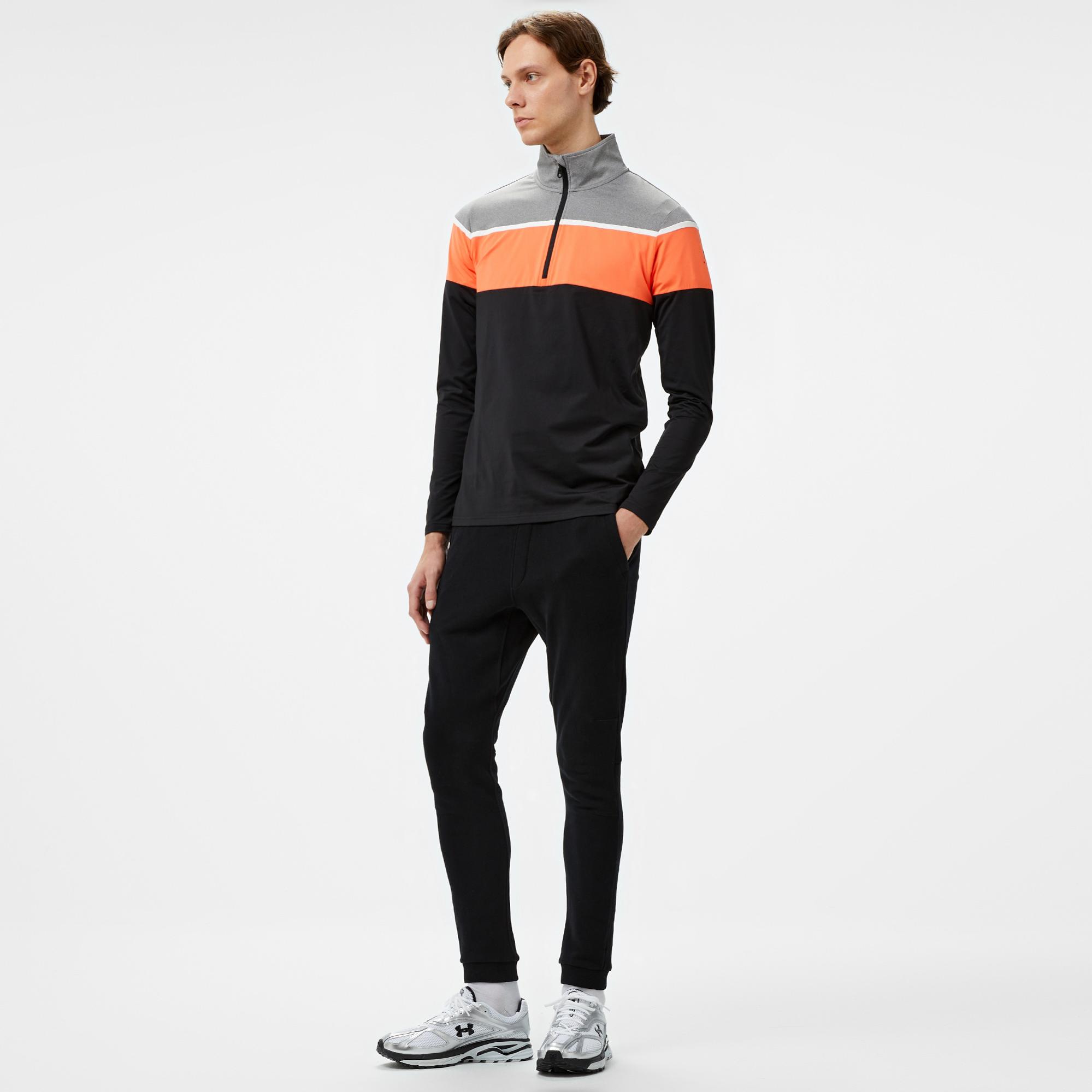 McKinley Diego II Half Zipped Erkek Siyah/Turuncu Üst