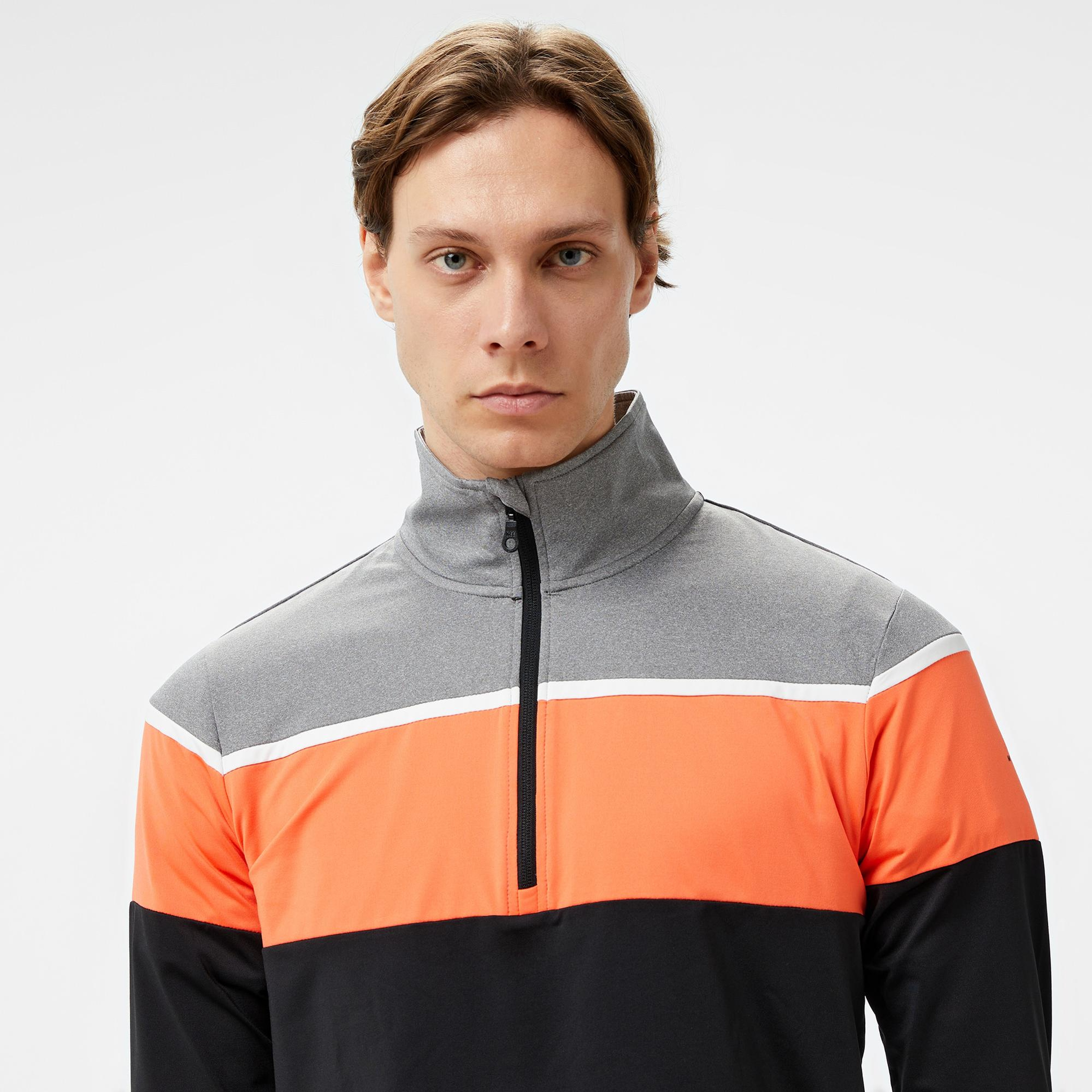 McKinley Diego II Half Zipped Erkek Siyah/Turuncu Üst