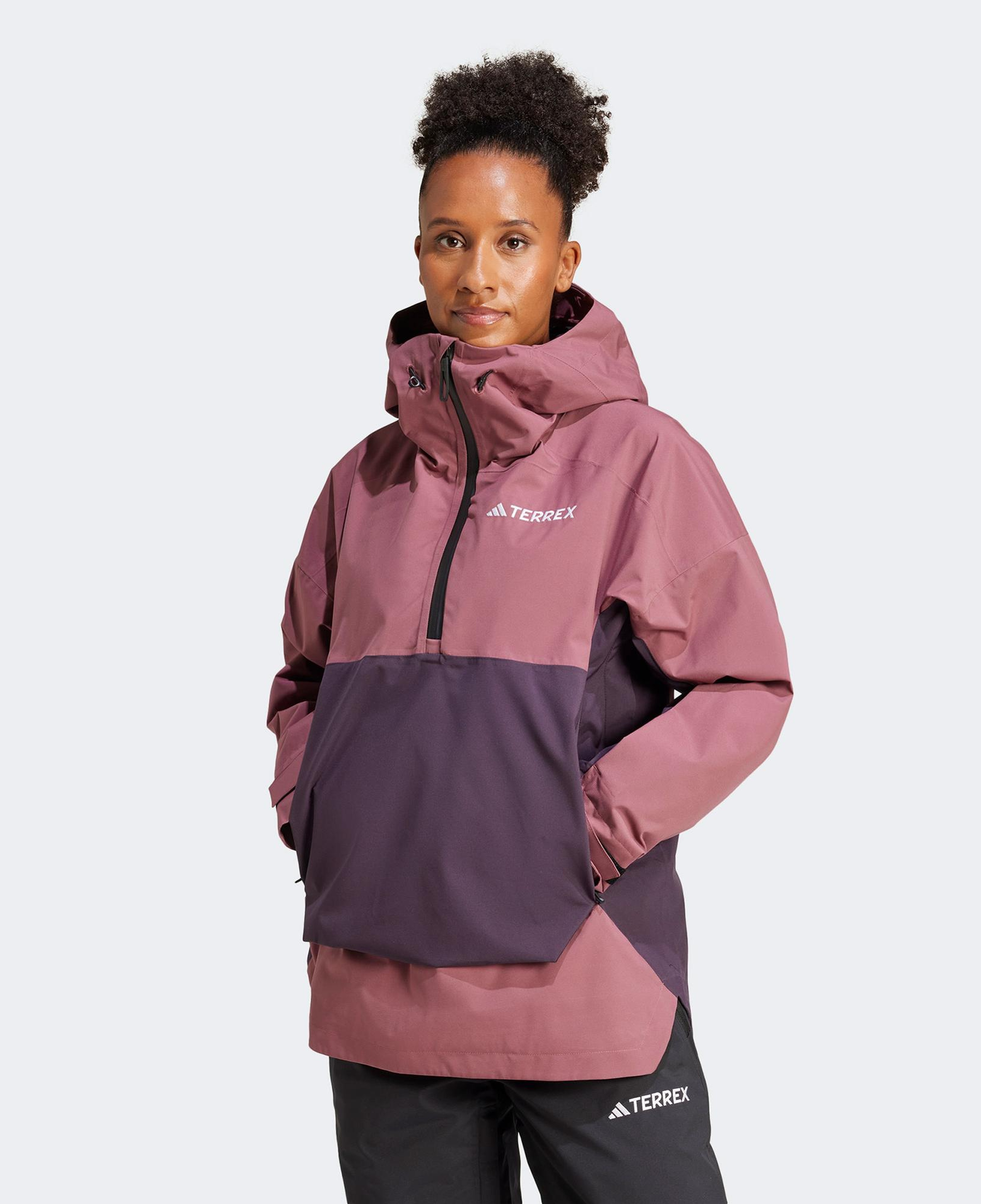 adidas Terrex Xperior 2L Lined Rain Rdy Kadın Mor Yağmurluk