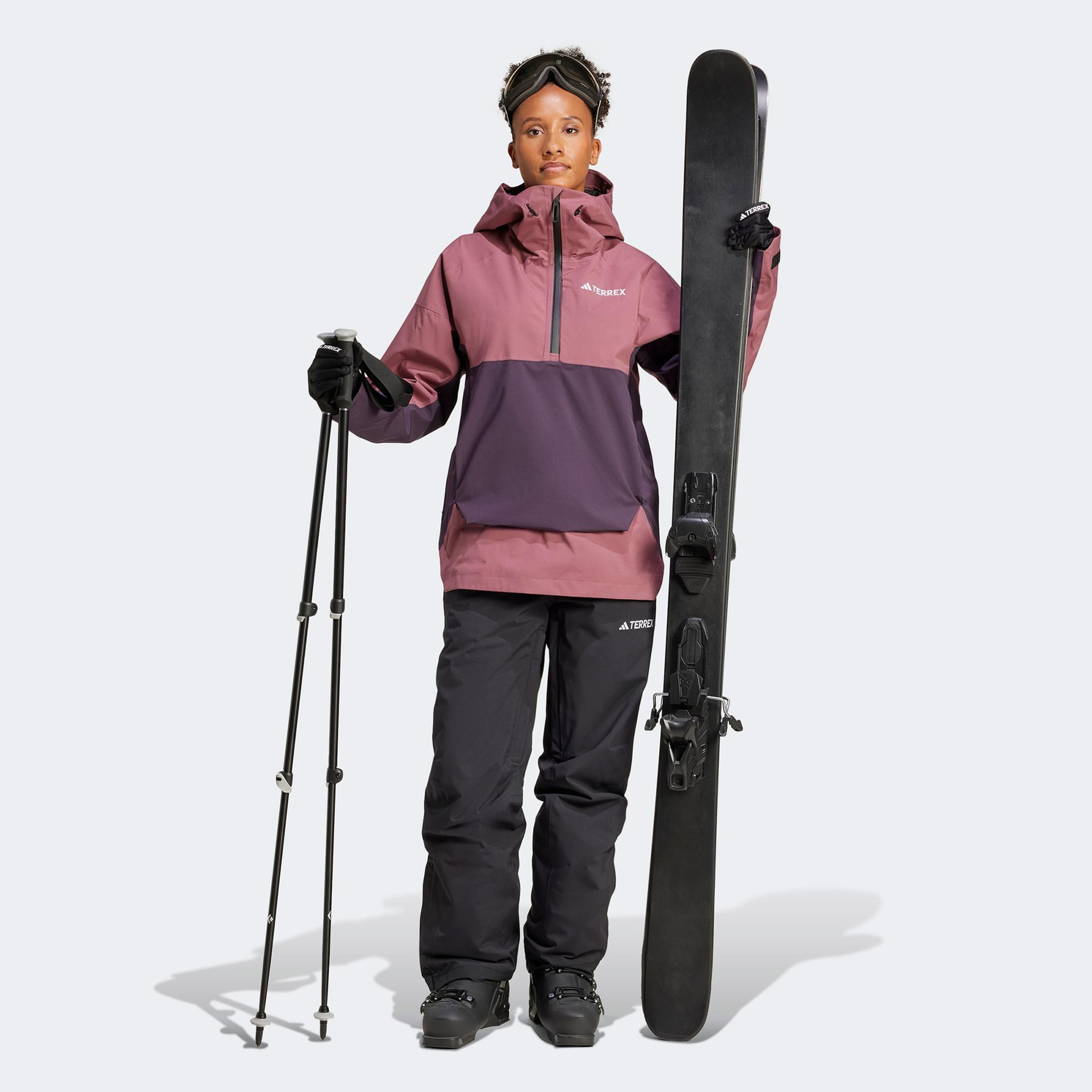 adidas Terrex Xperior 2L Lined Rain Rdy Kadın Mor Yağmurluk