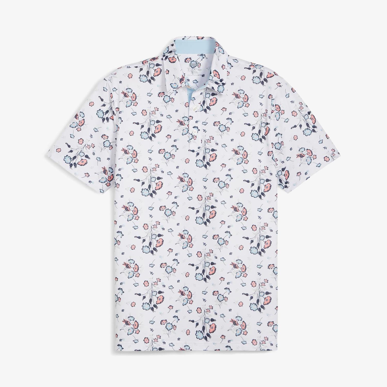 Puma Heirloom Erkek Beyaz Desenli Polo