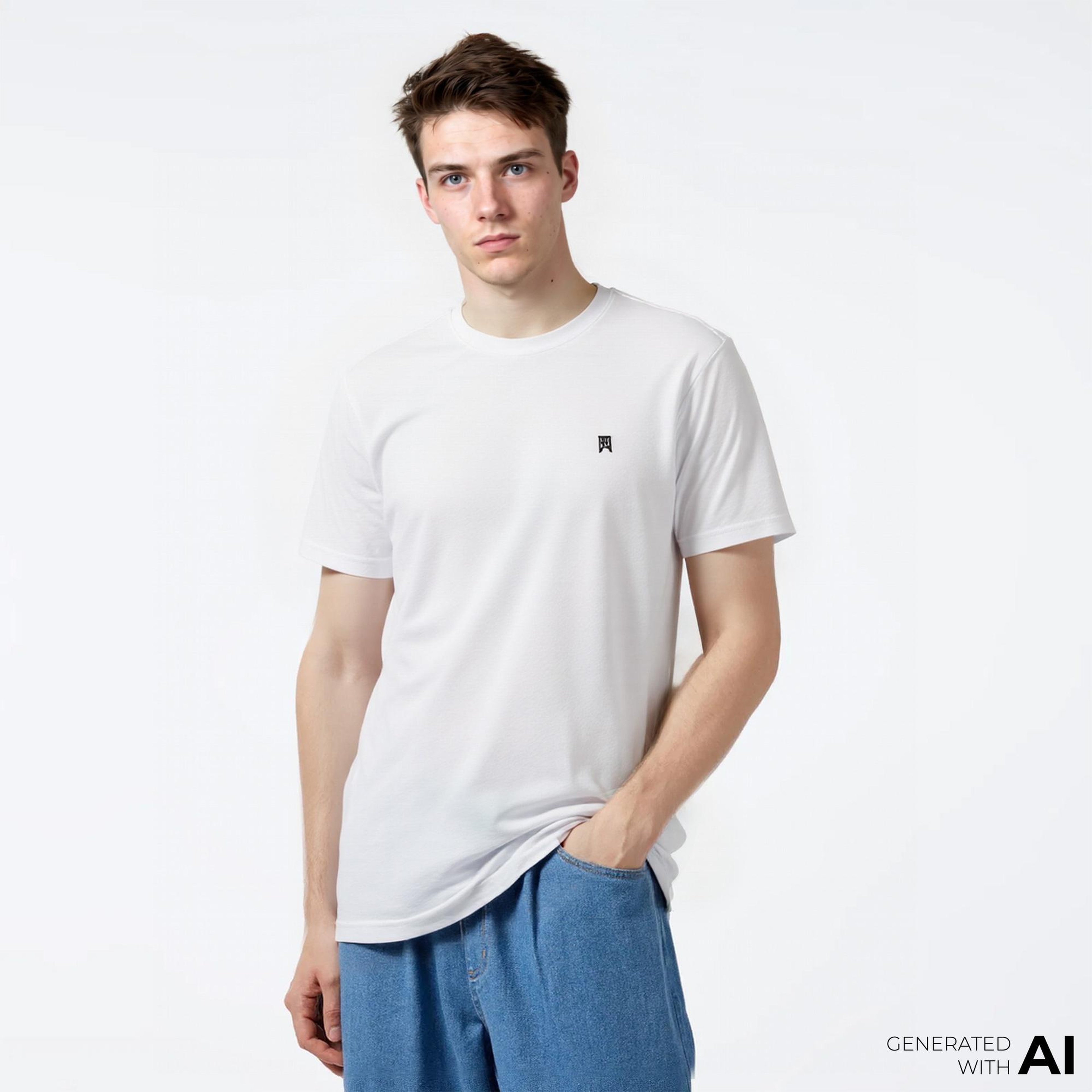 Tactical Wolves Classic Erkek Beyaz Günlük T-Shirt