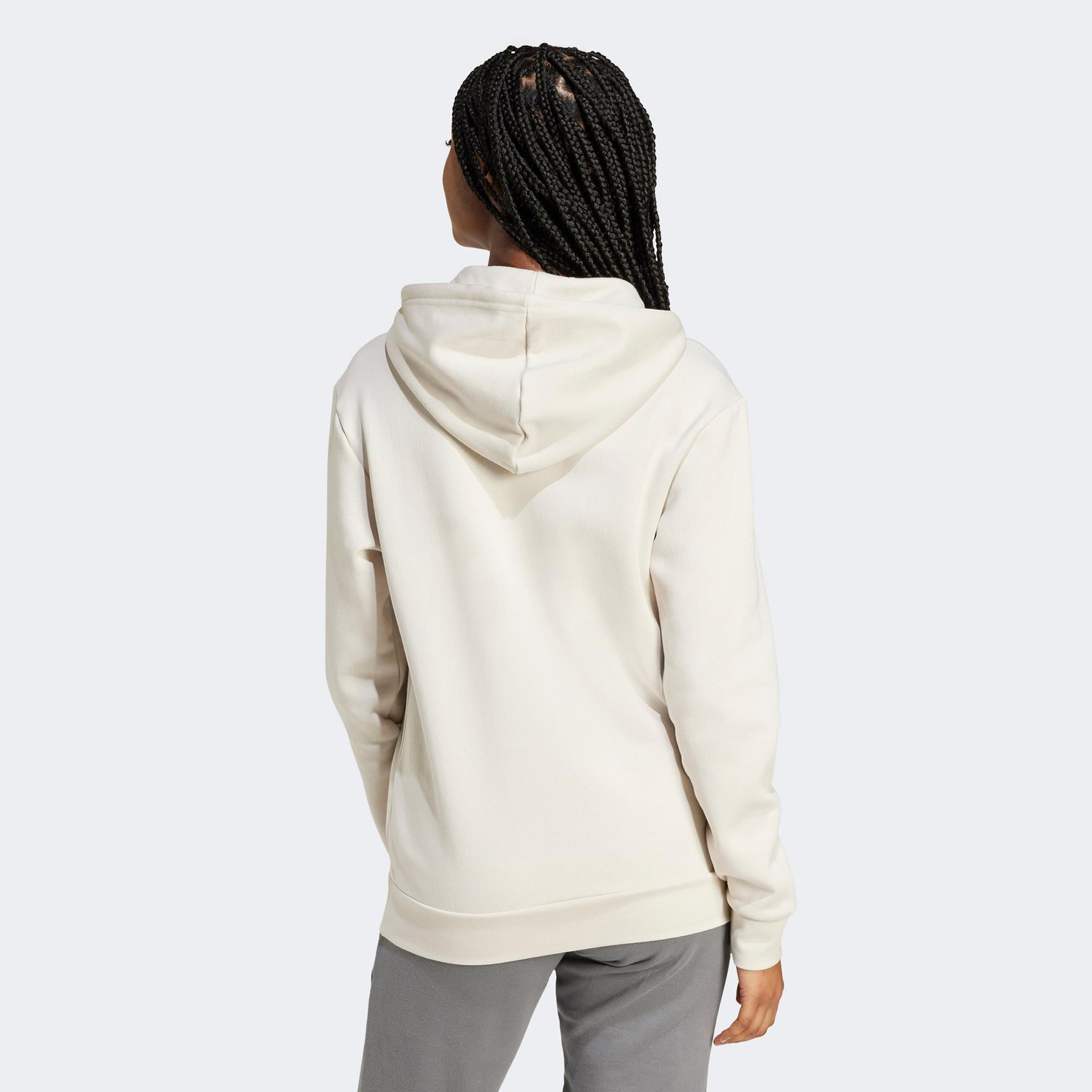 adidas Essentials Small Logo Kadın Bej Günlük Sweatshirt