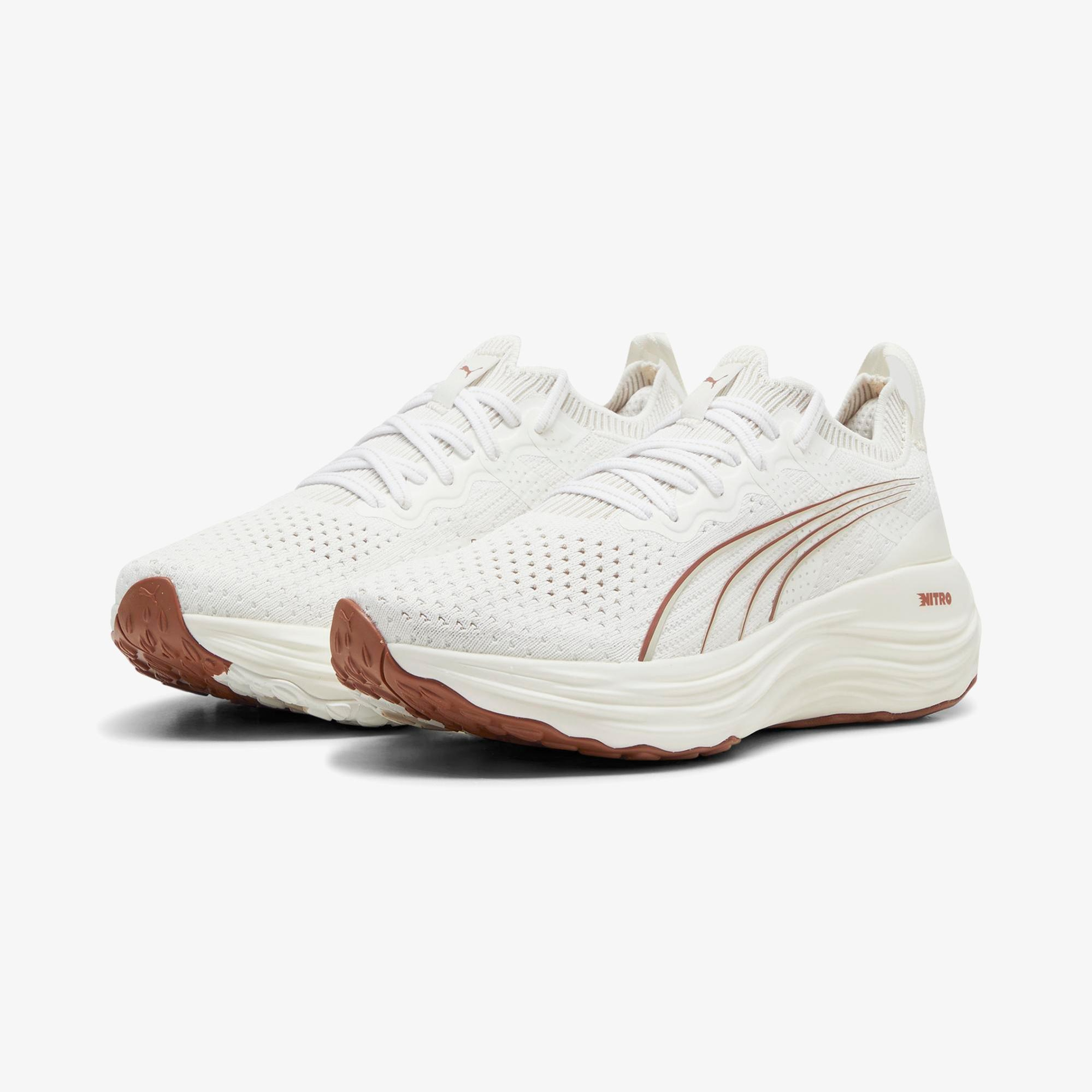 Puma ForeverRun Nitro Knit Kadın Beyaz Koşu Ayakkabısı